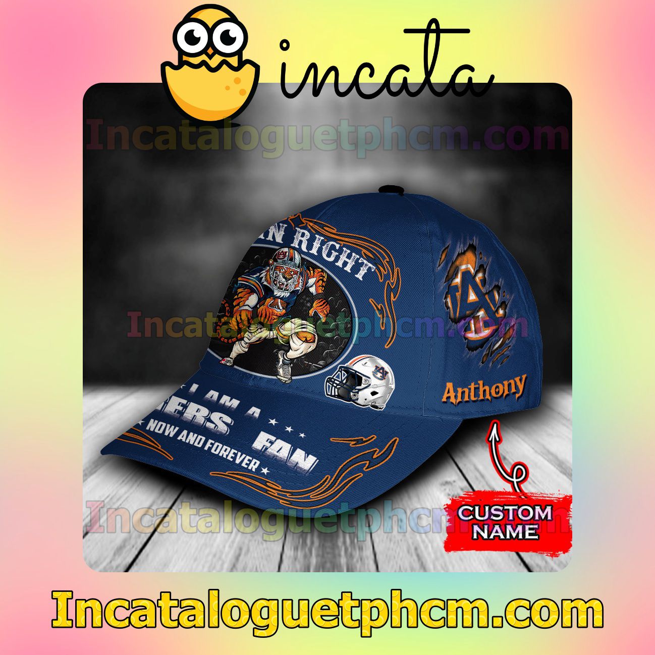 Real Auburn Tigers Mascot NCAA Customized Hat Caps
