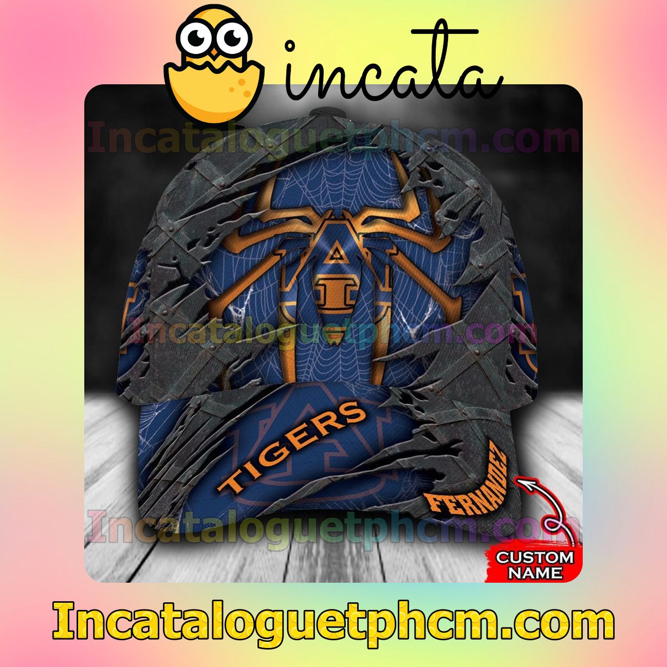 Top Rated Auburn Tigers Spiderman NCAA Customized Hat Caps