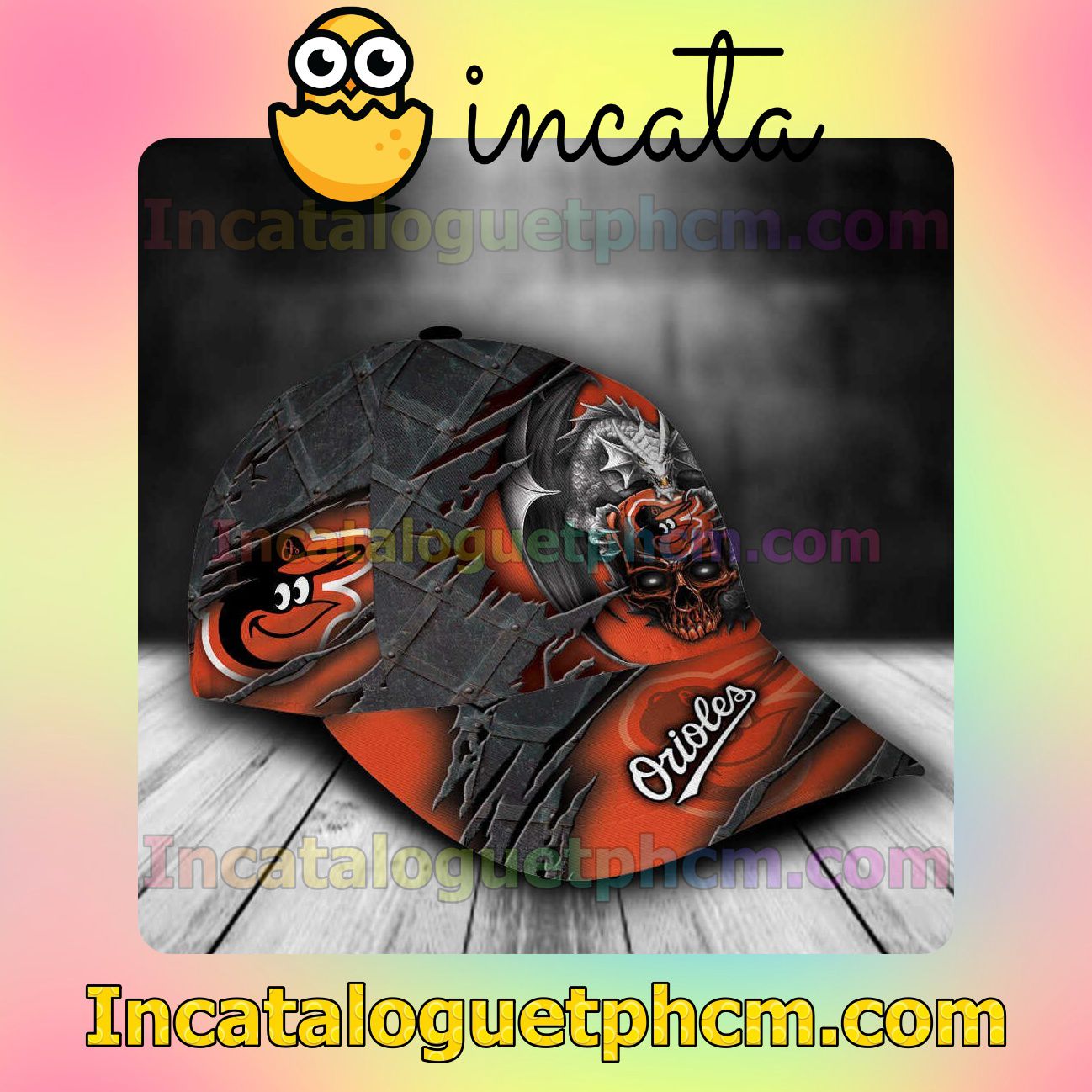 Near you Baltimore Orioles Crack 3D MLB Customized Hat Caps