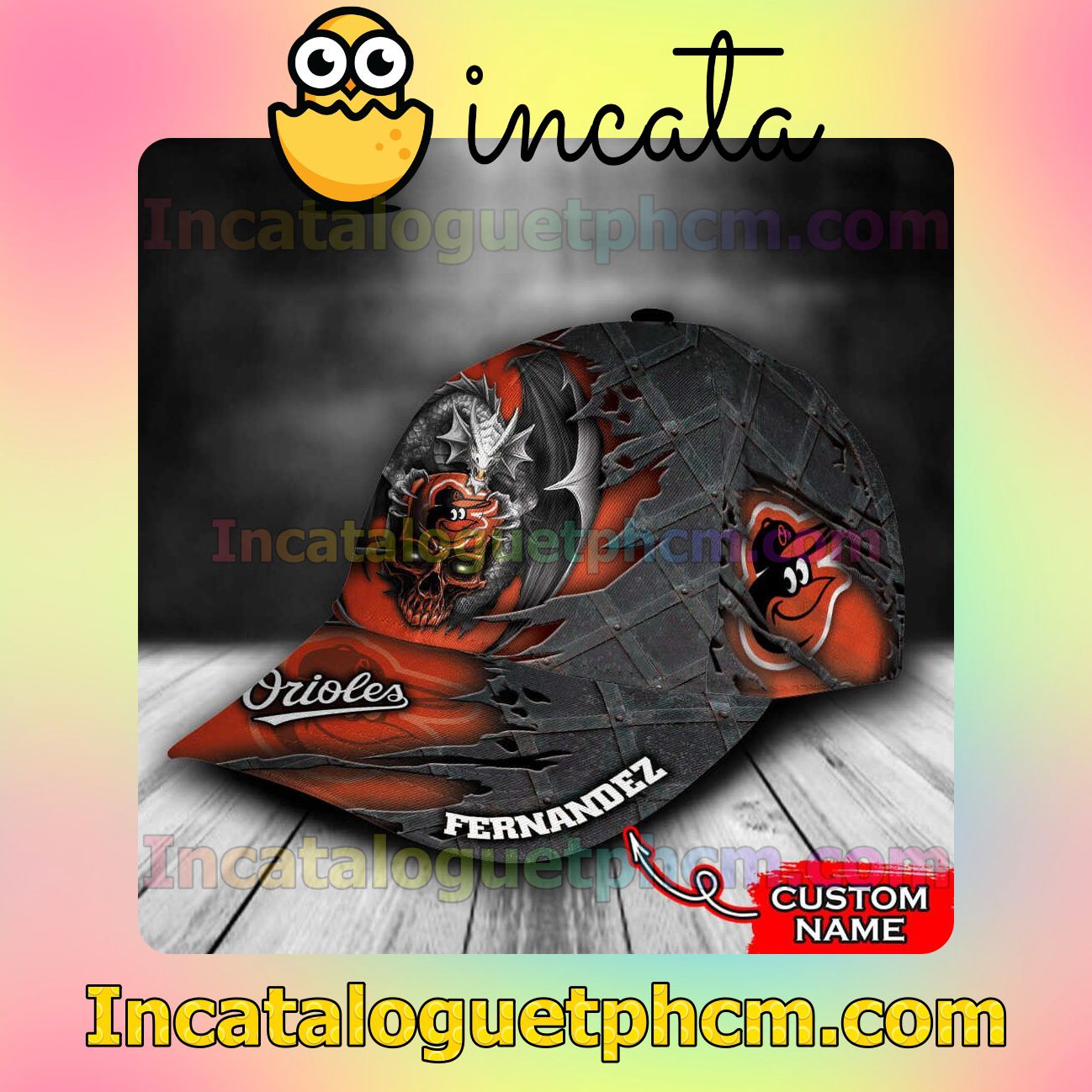 Hot Deal Baltimore Orioles Crack 3D MLB Customized Hat Caps
