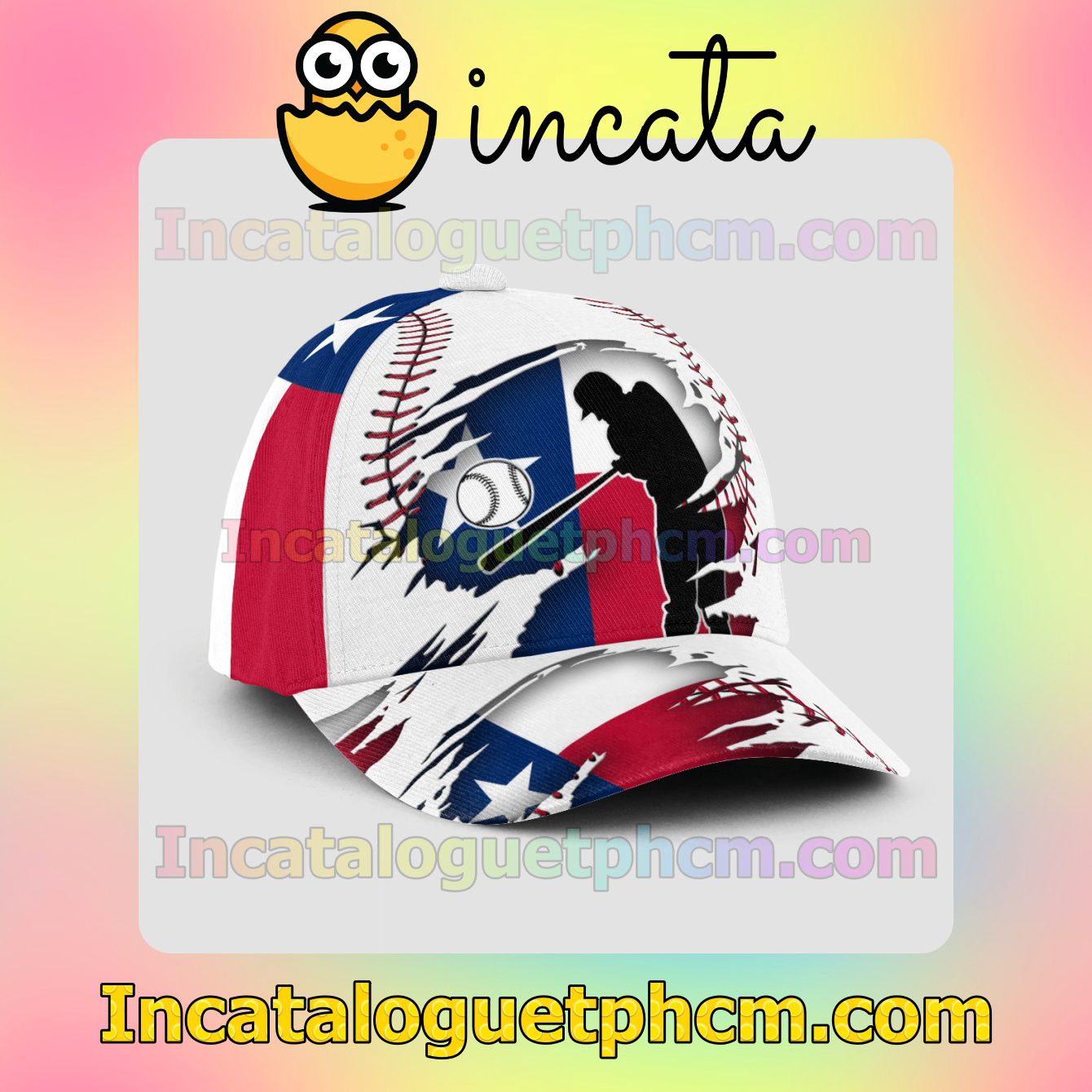 Batting Texas Flag Pattern Snapbacks Customized Hat Caps