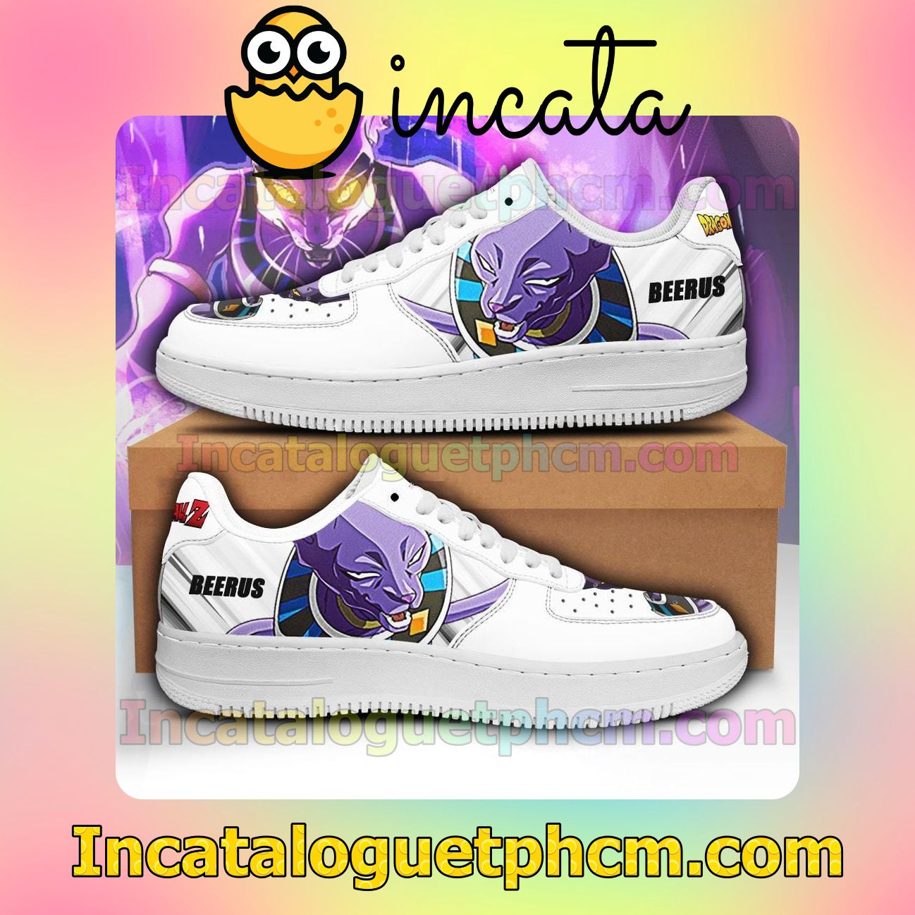 Beerus Dragon Ball Z Anime Nike Low Shoes Sneakers