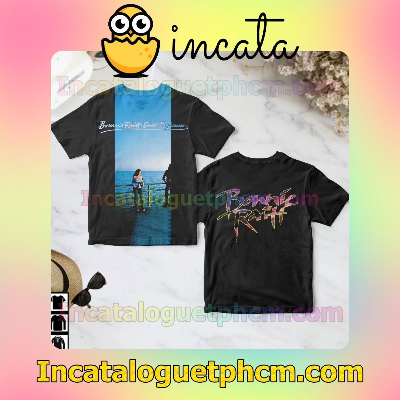 Funny Tee Bonnie Raitt Sweet Forgiveness Album Cover Gift T-shirts