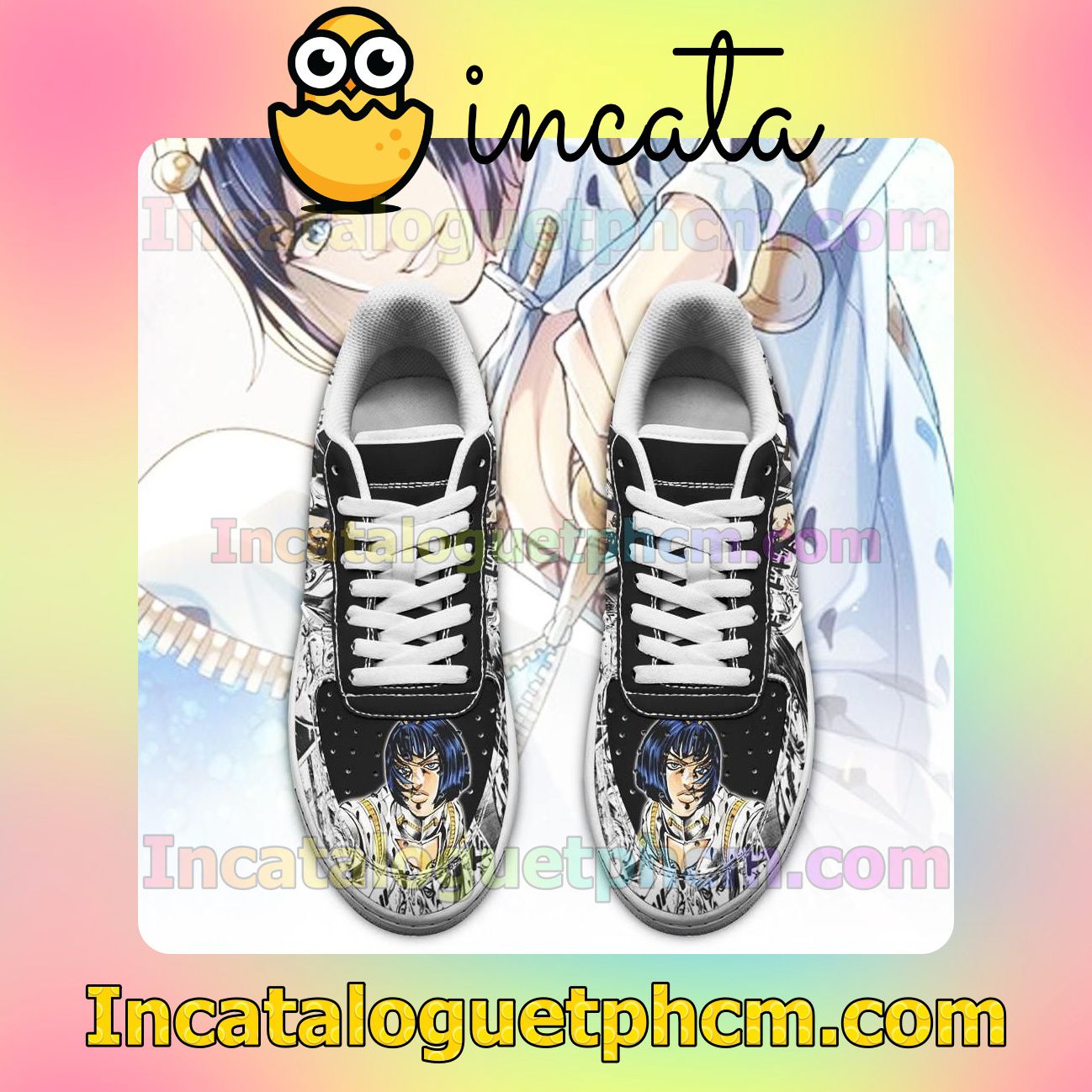 The cheapest Bruno Bucciarati Manga JoJo's Anime Nike Low Shoes Sneakers