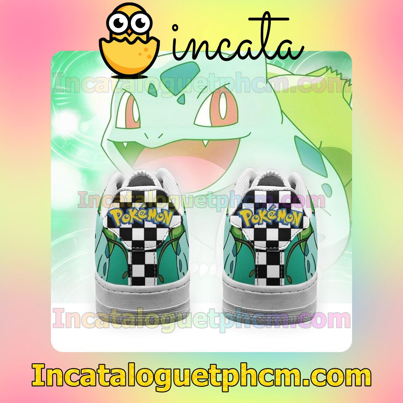 eBay Bulbasaur Checkerboard Pokemon Nike Low Shoes Sneakers