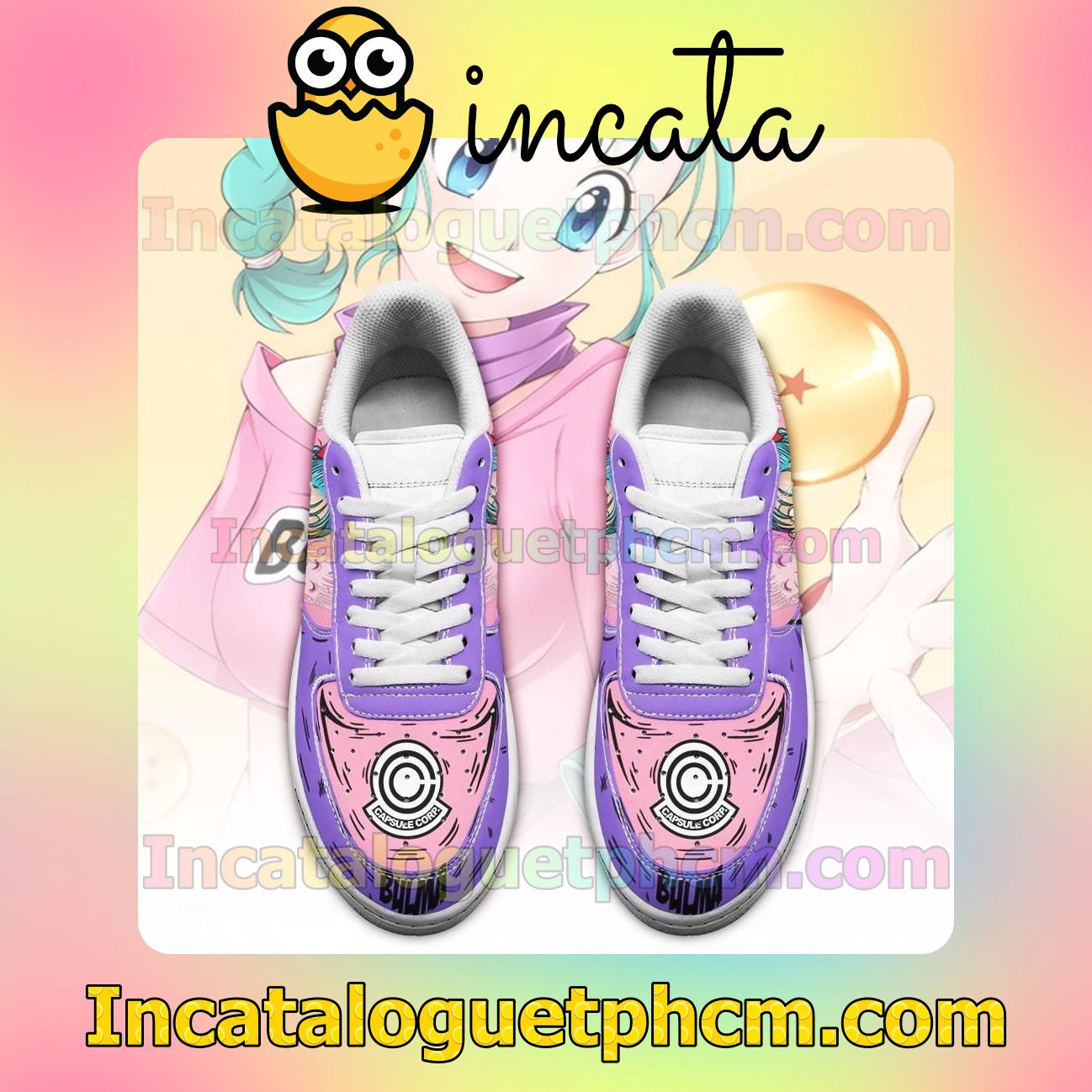 Vibrant Bulma Dragon Ball Anime Nike Low Shoes Sneakers