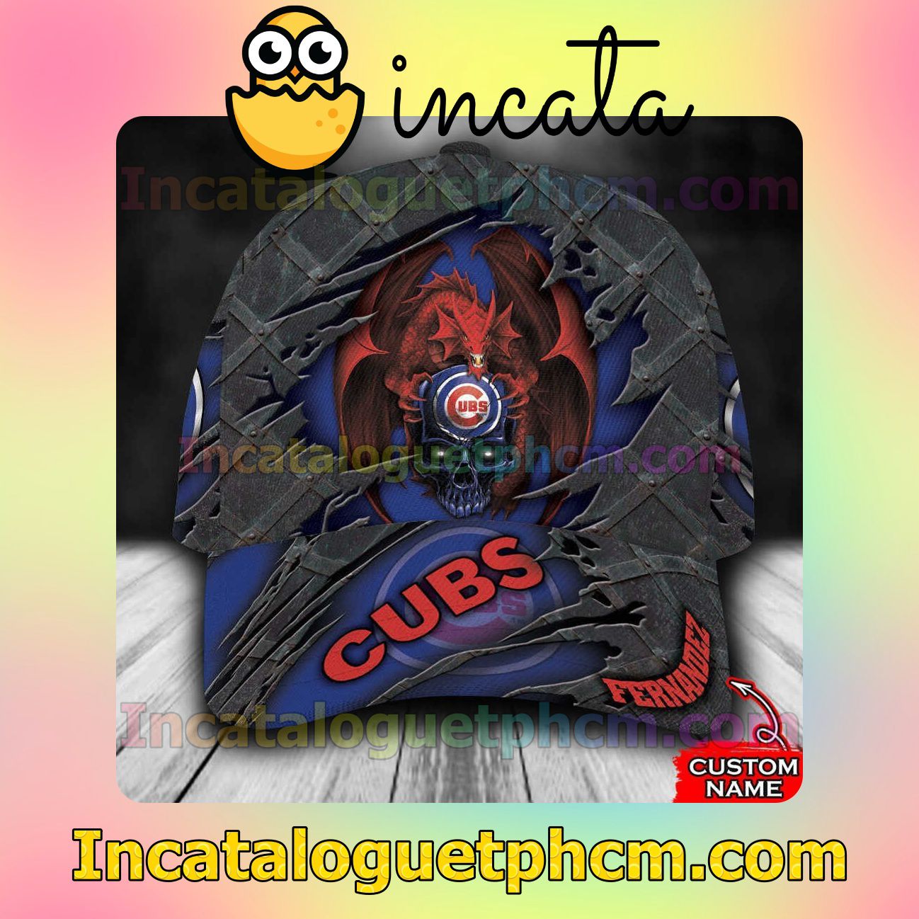 New Chicago Cubs Crack 3D MLB Customized Hat Caps