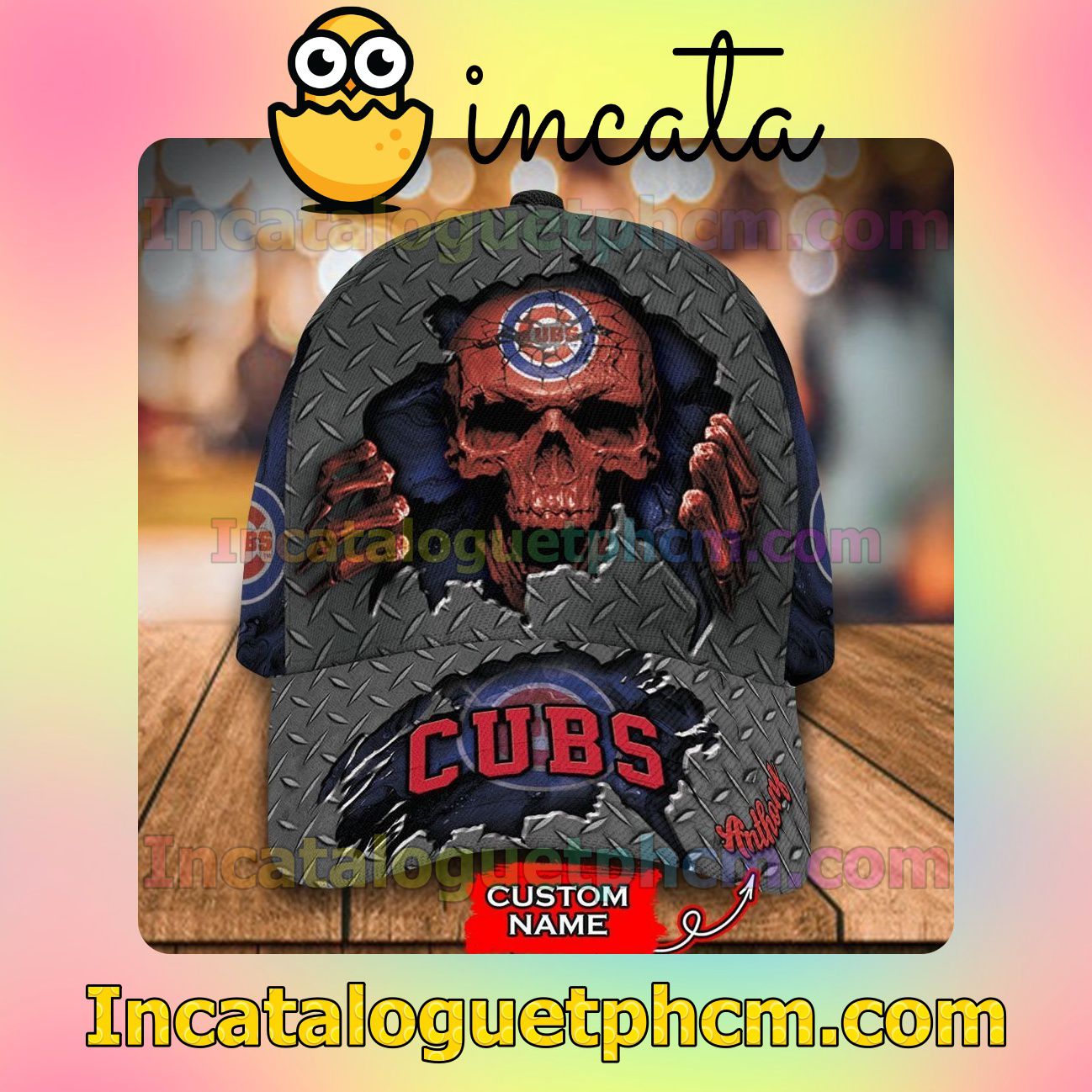 Top Selling Chicago Cubs Skull MLB Customized Hat Caps