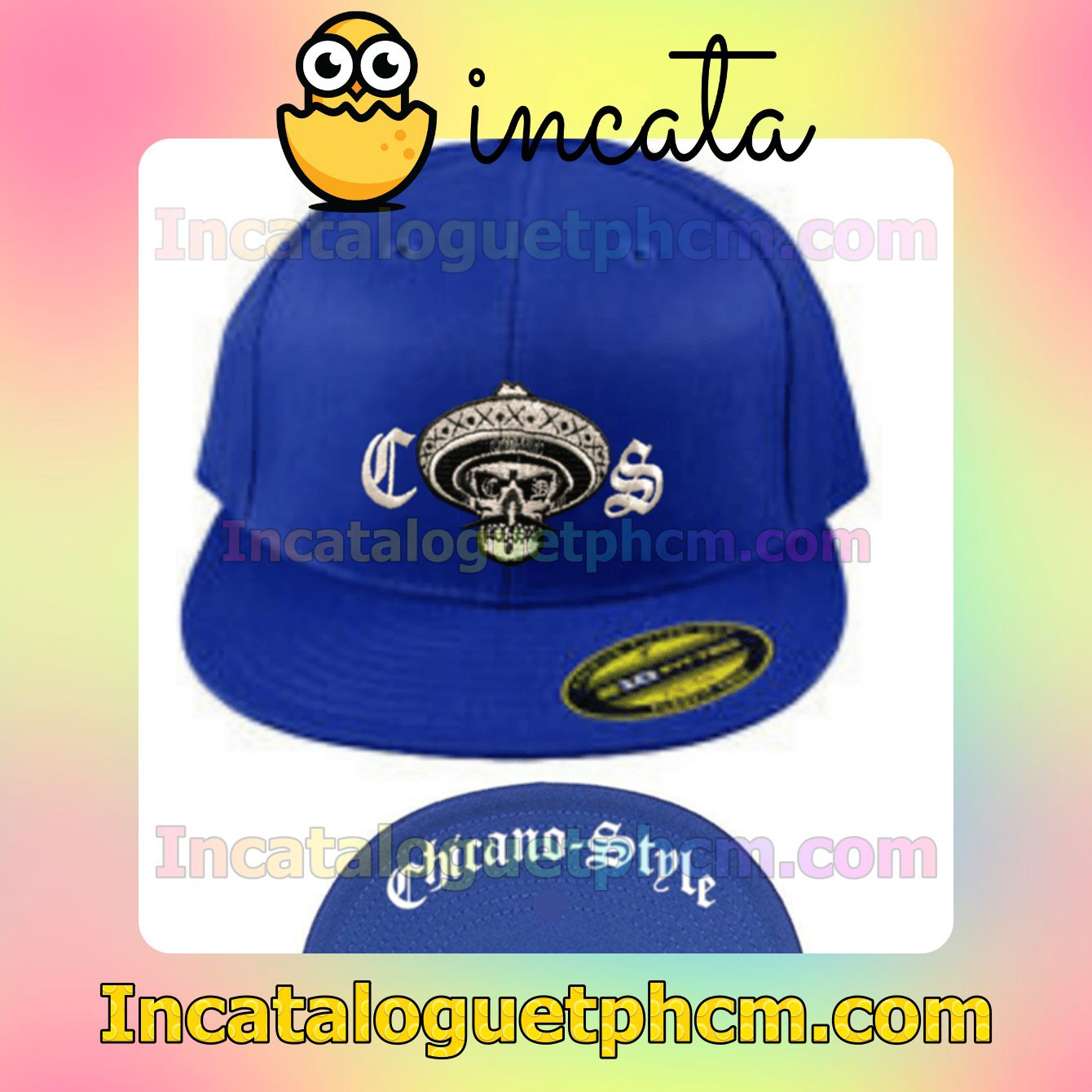 Chicano Style Blue Classic Hat Caps Gift For Men