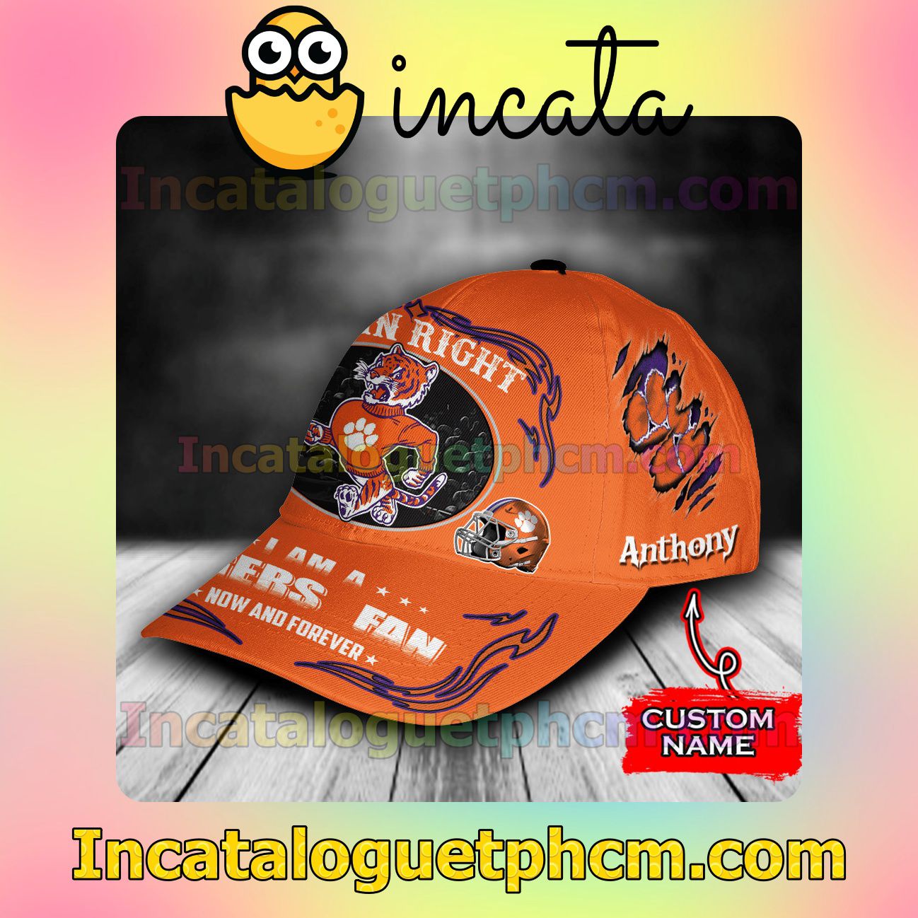 Get Here Clemson Tigers Mascot NCAA Customized Hat Caps