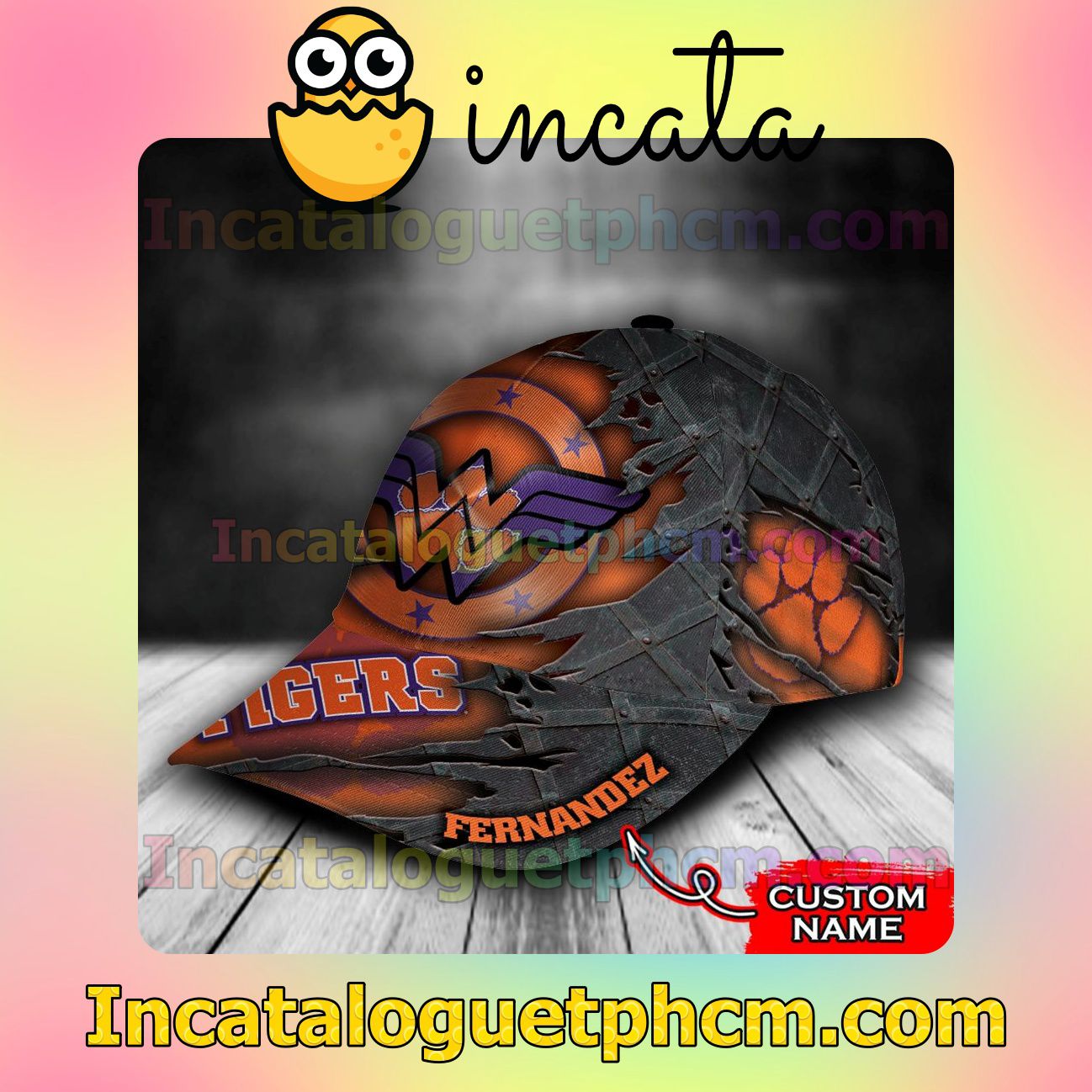 Present Clemson Tigers Wonder Woman NCAA Customized Hat Caps