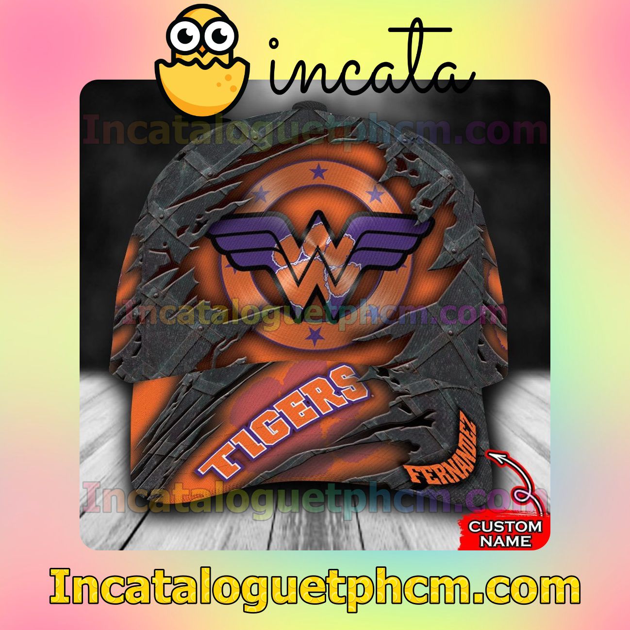 Top Selling Clemson Tigers Wonder Woman NCAA Customized Hat Caps