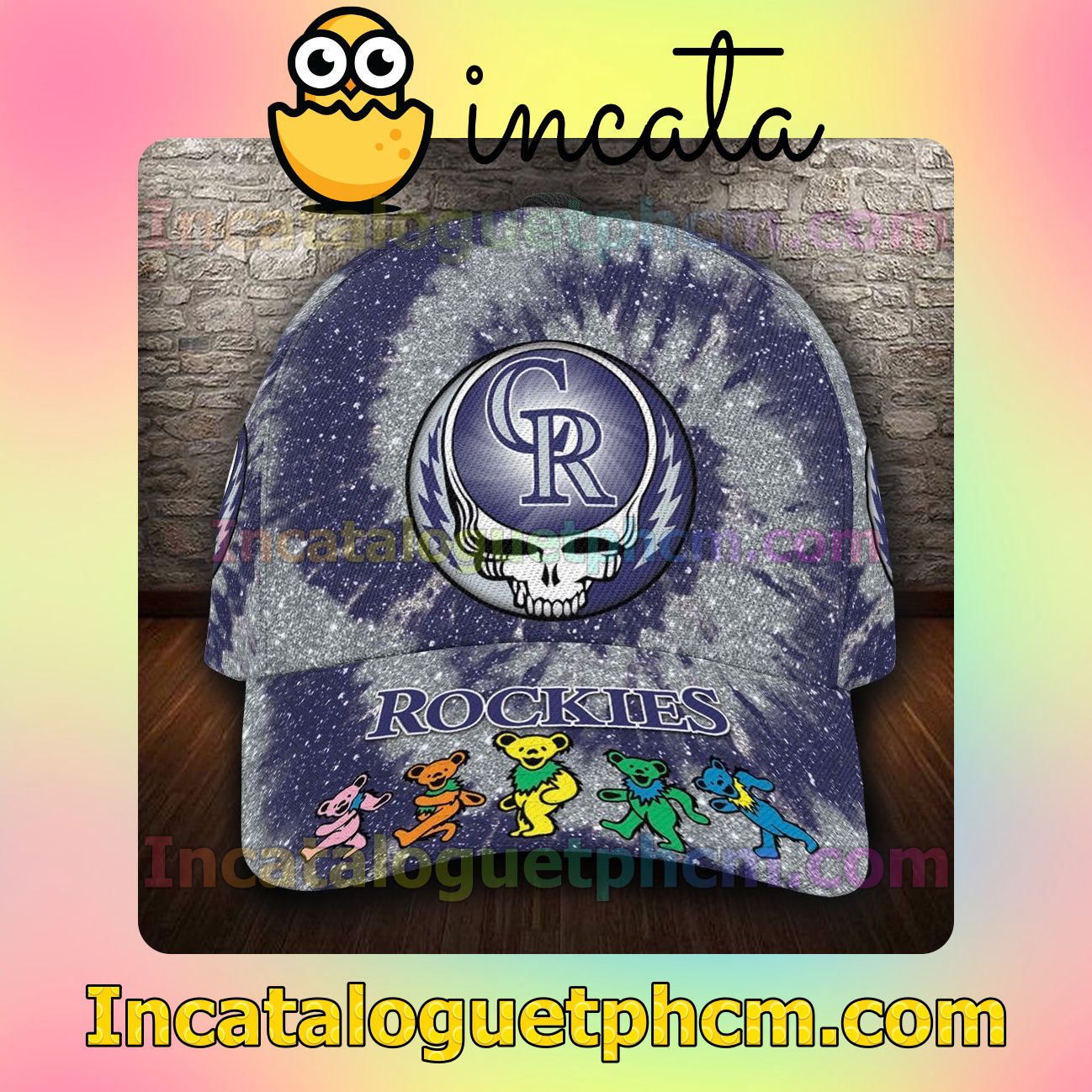 Top Rated Colorado Rockies & Grateful Dead Band MLB Customized Hat Caps