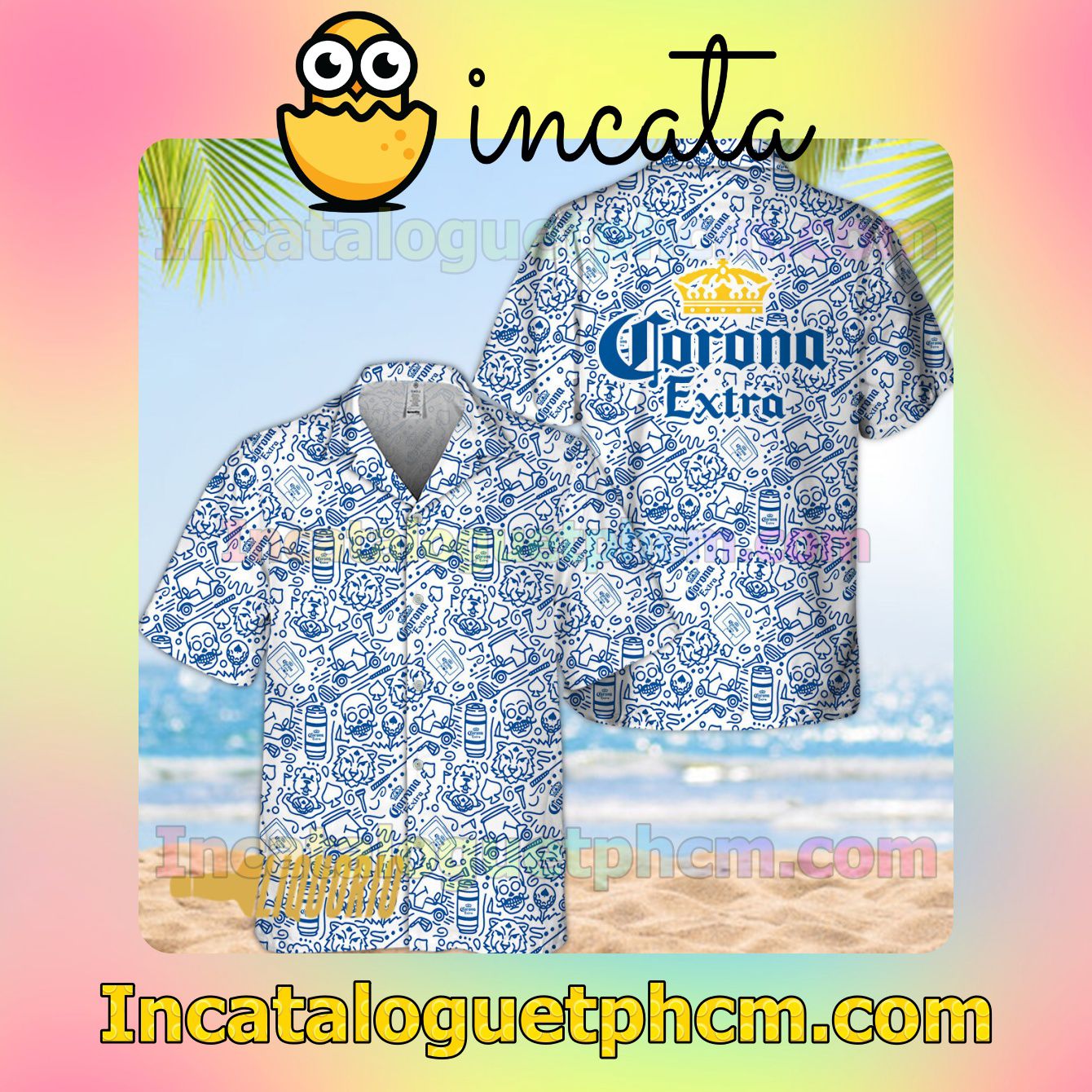 Corona Extra Doodle Art Summer Vacation Shirt