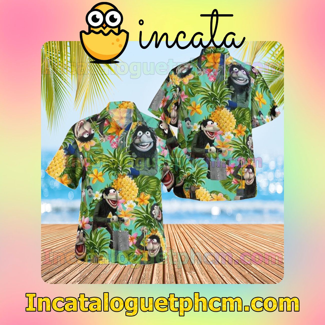 Top Selling Crazy Harry The Muppet Tropical Pineapple Short Sleeve Shirt