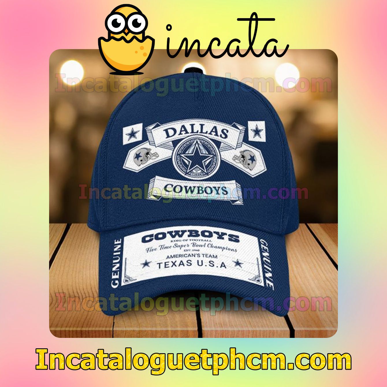 Great Quality Dallas Cowboys Genuine Navy Classic Hat Caps Gift For Men