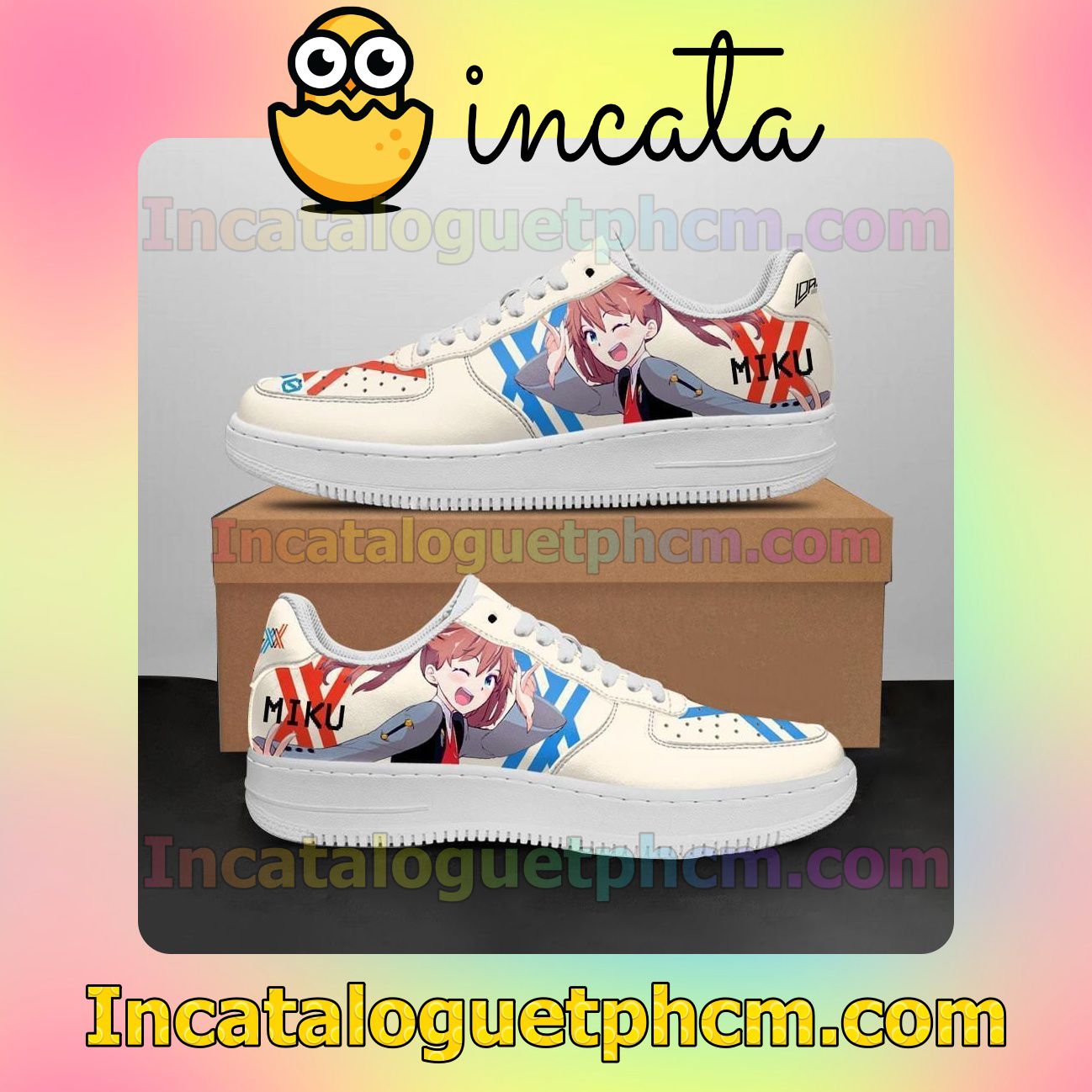 Darling In The Franxx Code 390 Miku Anime Nike Low Shoes Sneakers