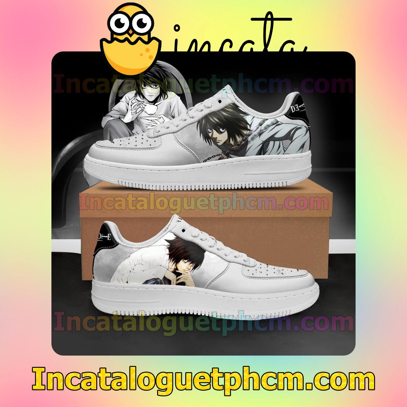 Death Note L Lawliet Anime Nike Low Shoes Sneakers