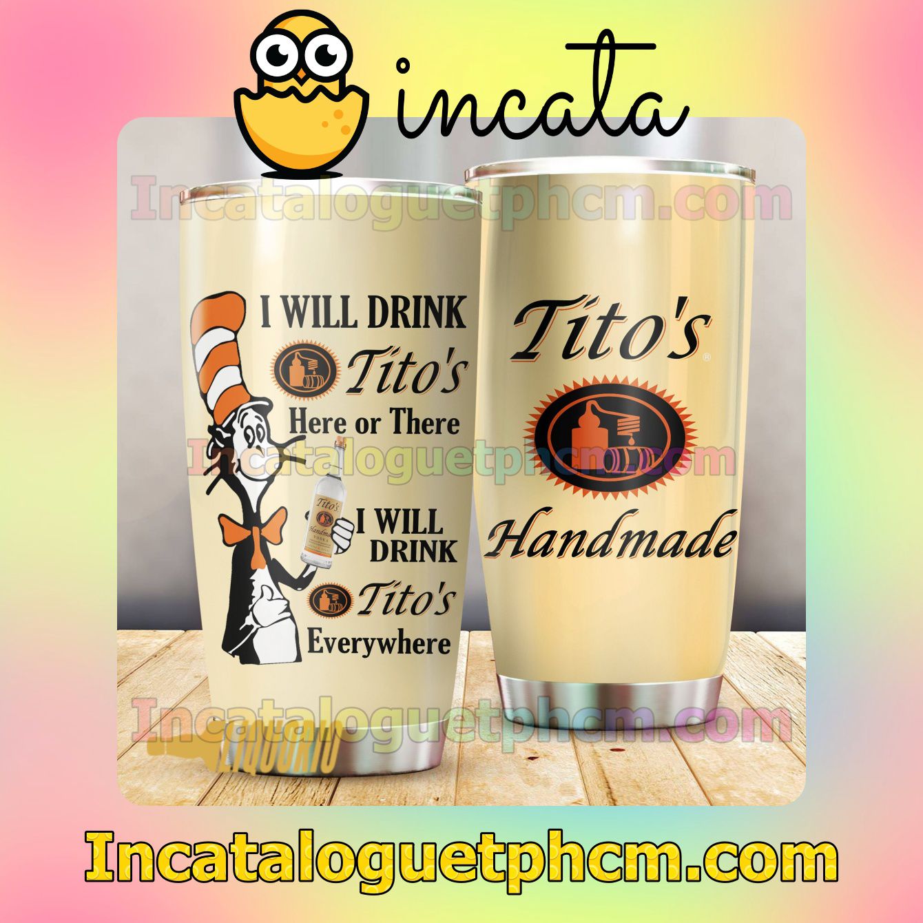 Dr Seuss I Will Drink Tito's Everywhere Tumbler Design Gift For Mom Sister