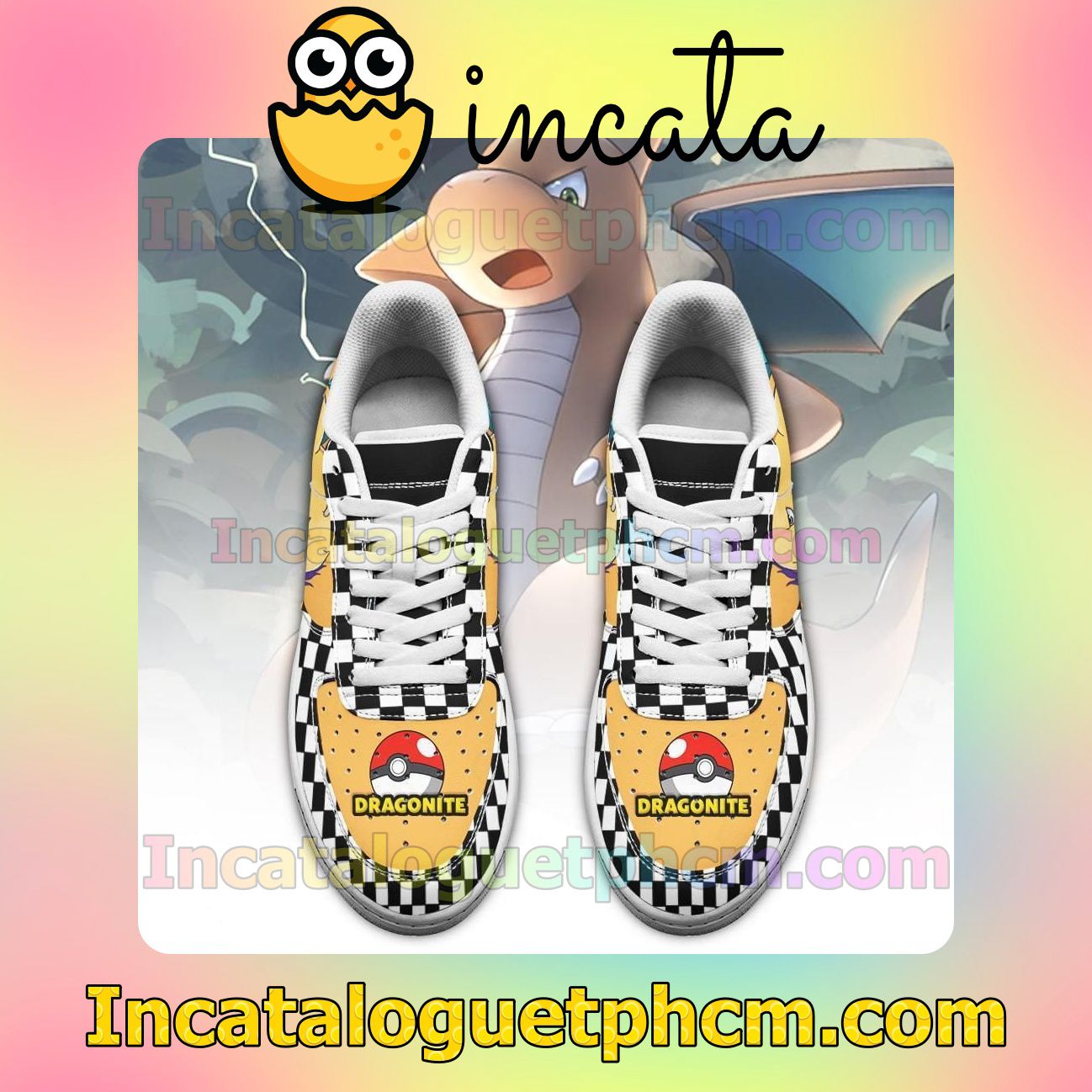 eBay Dragonite Checkerboard Pokemon Nike Low Shoes Sneakers