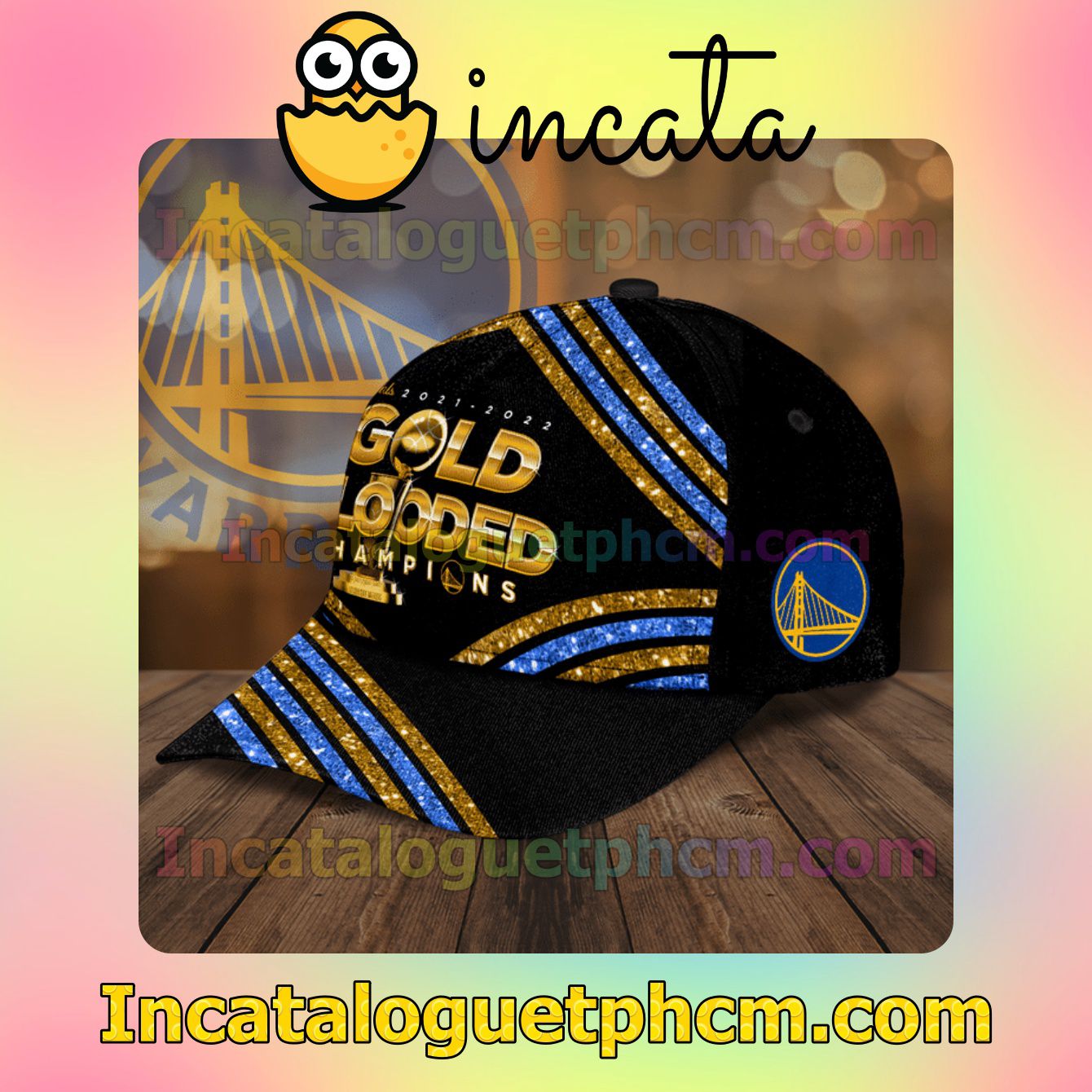 Best Finals 2021 2022 Gold Blooded Champions Glitter Stripes Classic Hat Caps Gift For Men