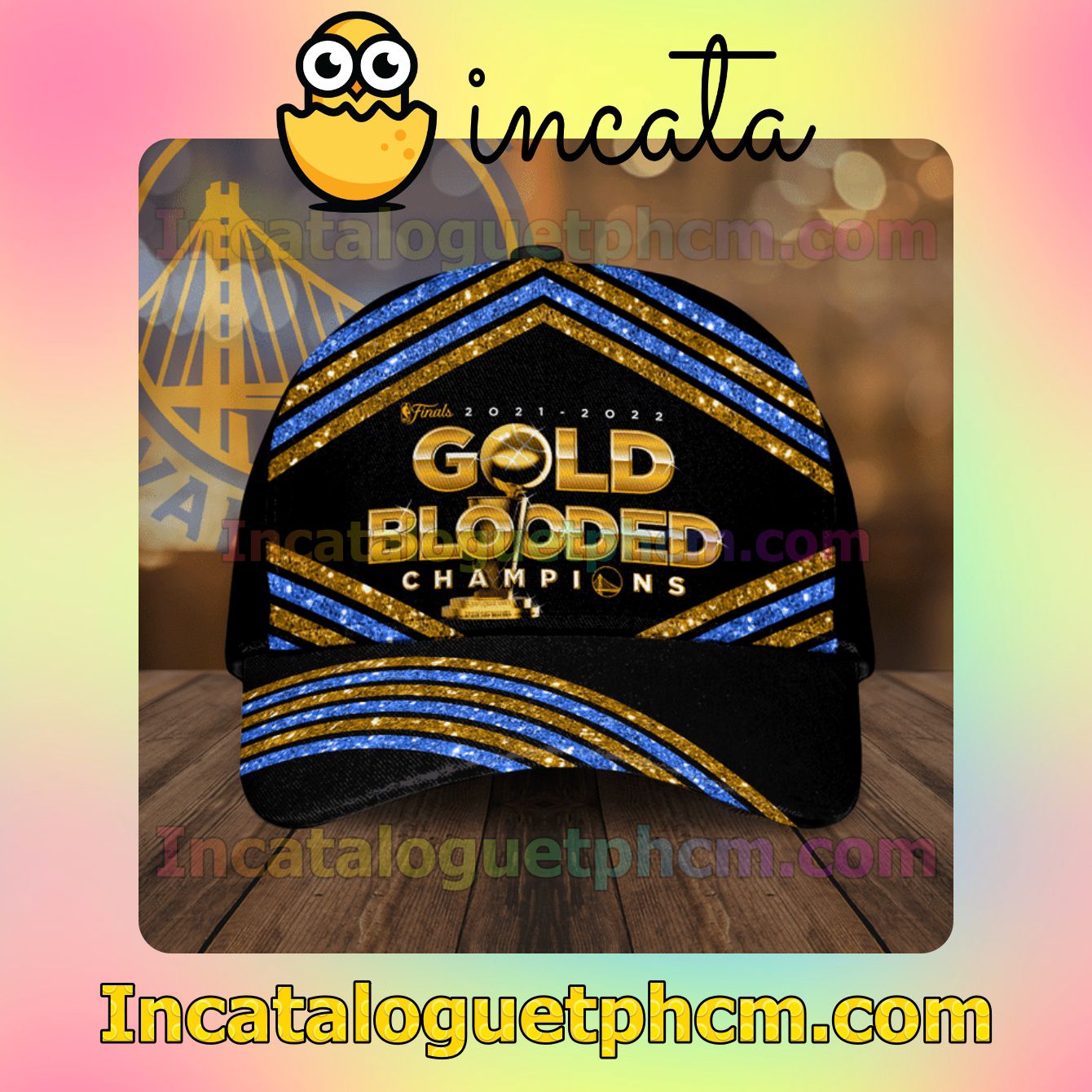 Amazing Finals 2021 2022 Gold Blooded Champions Glitter Stripes Classic Hat Caps Gift For Men