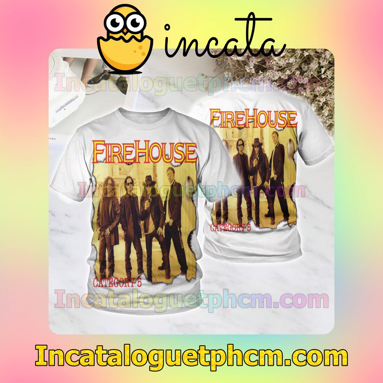Firehouse Category 5 Album Cover Fan Shirts