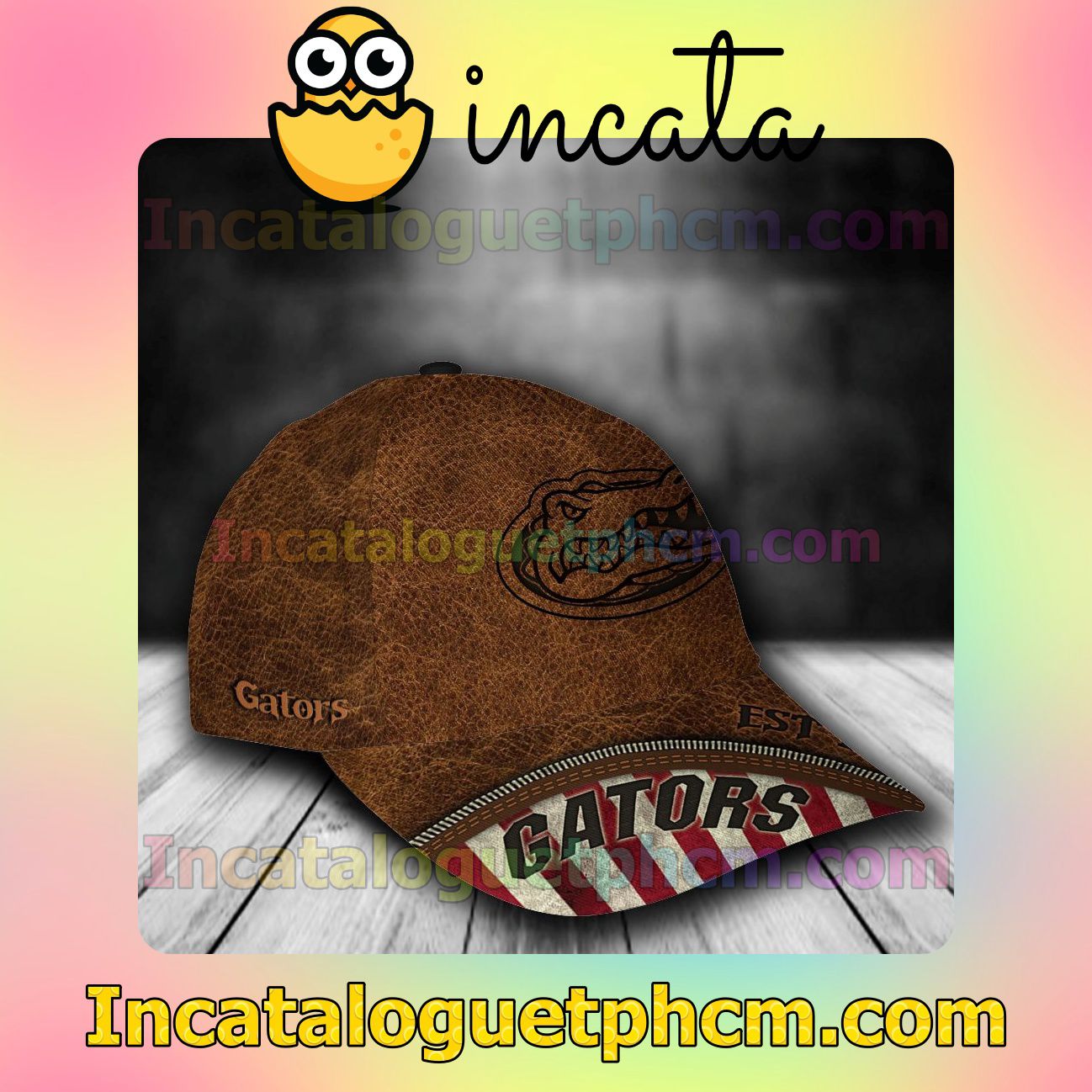 Wonderful Florida Gators Leather Zipper Print Customized Hat Caps