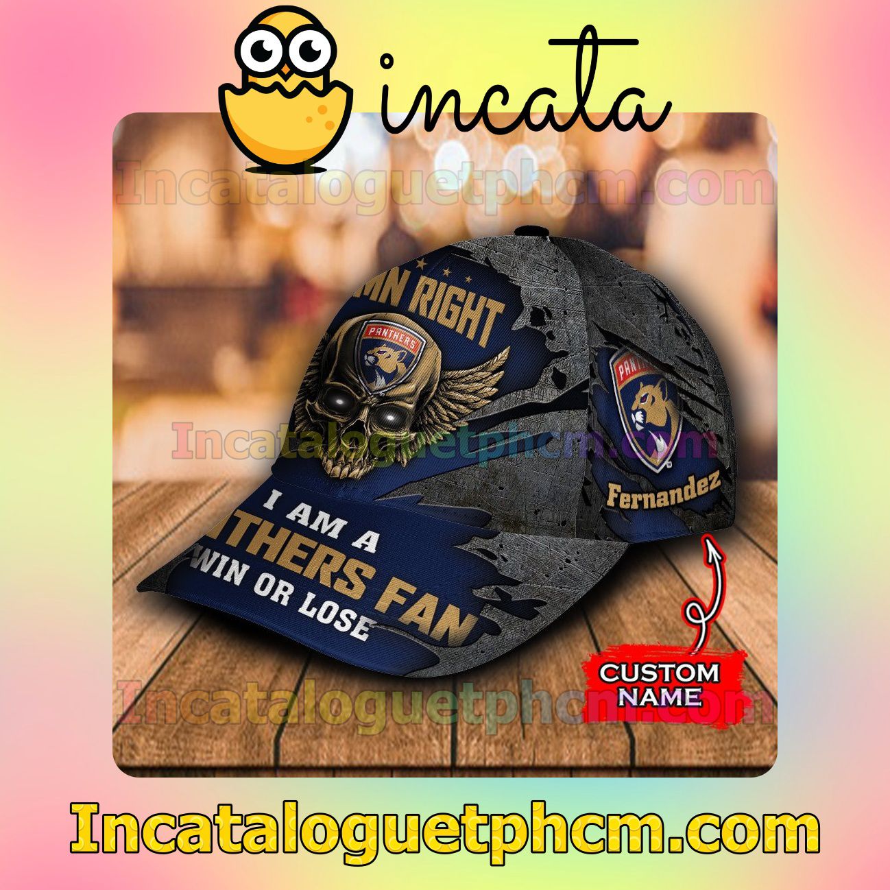 The cheapest Florida Panthers Skull Damn Right I Am A Fan Win Or Lose NHL Customized Hat Caps