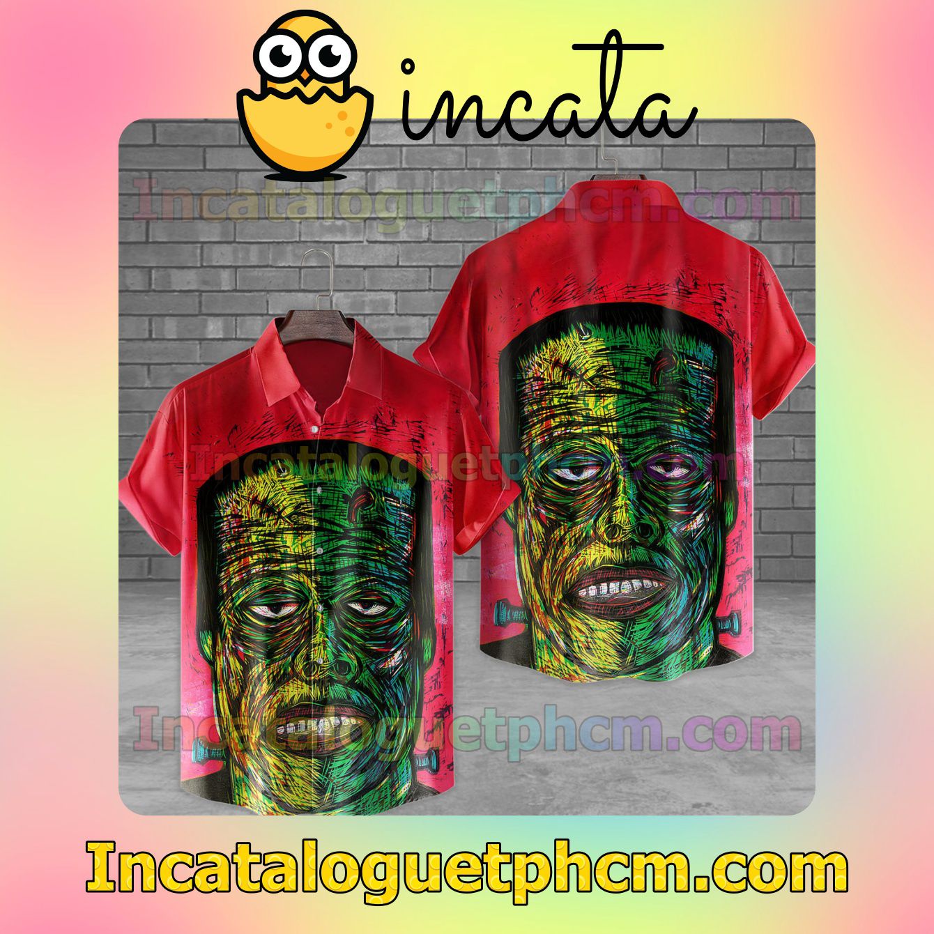 Frankenstein Funny Colorful Art Unisex Shirts