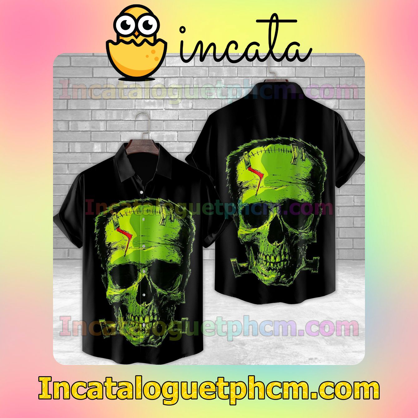 Frankenstein Head Skull Unisex Shirts