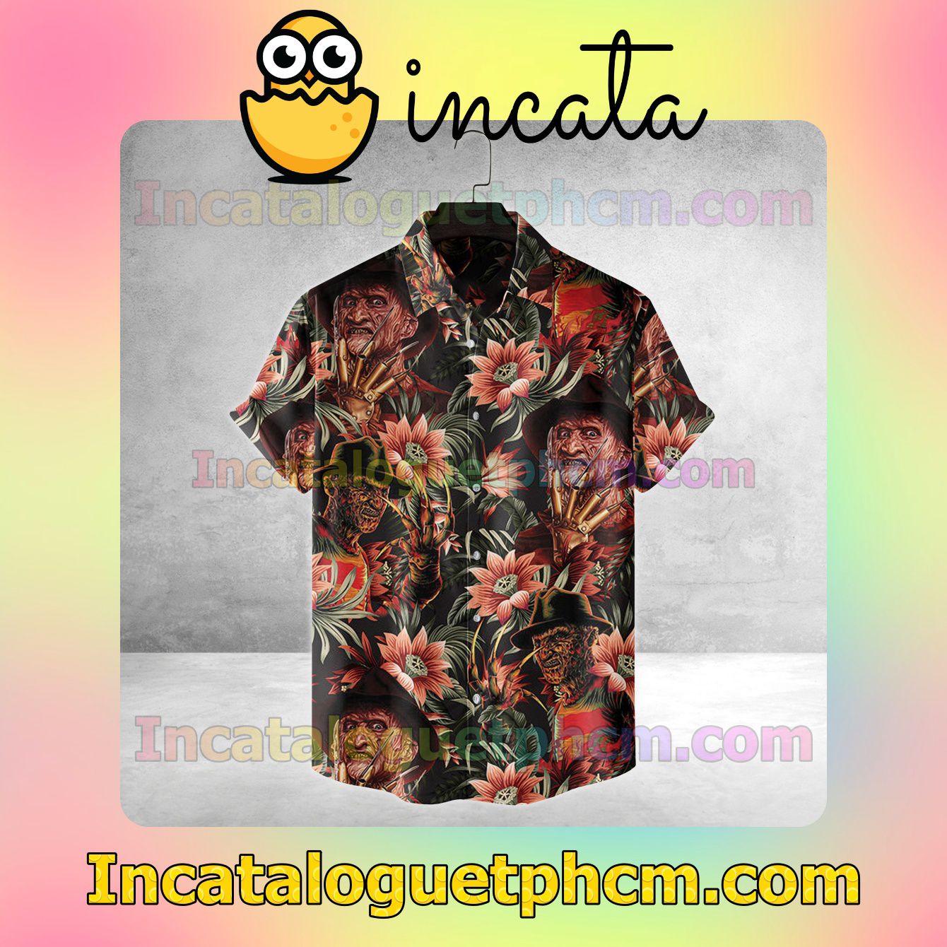 Freddy Krueger And Flower Unisex Shirts