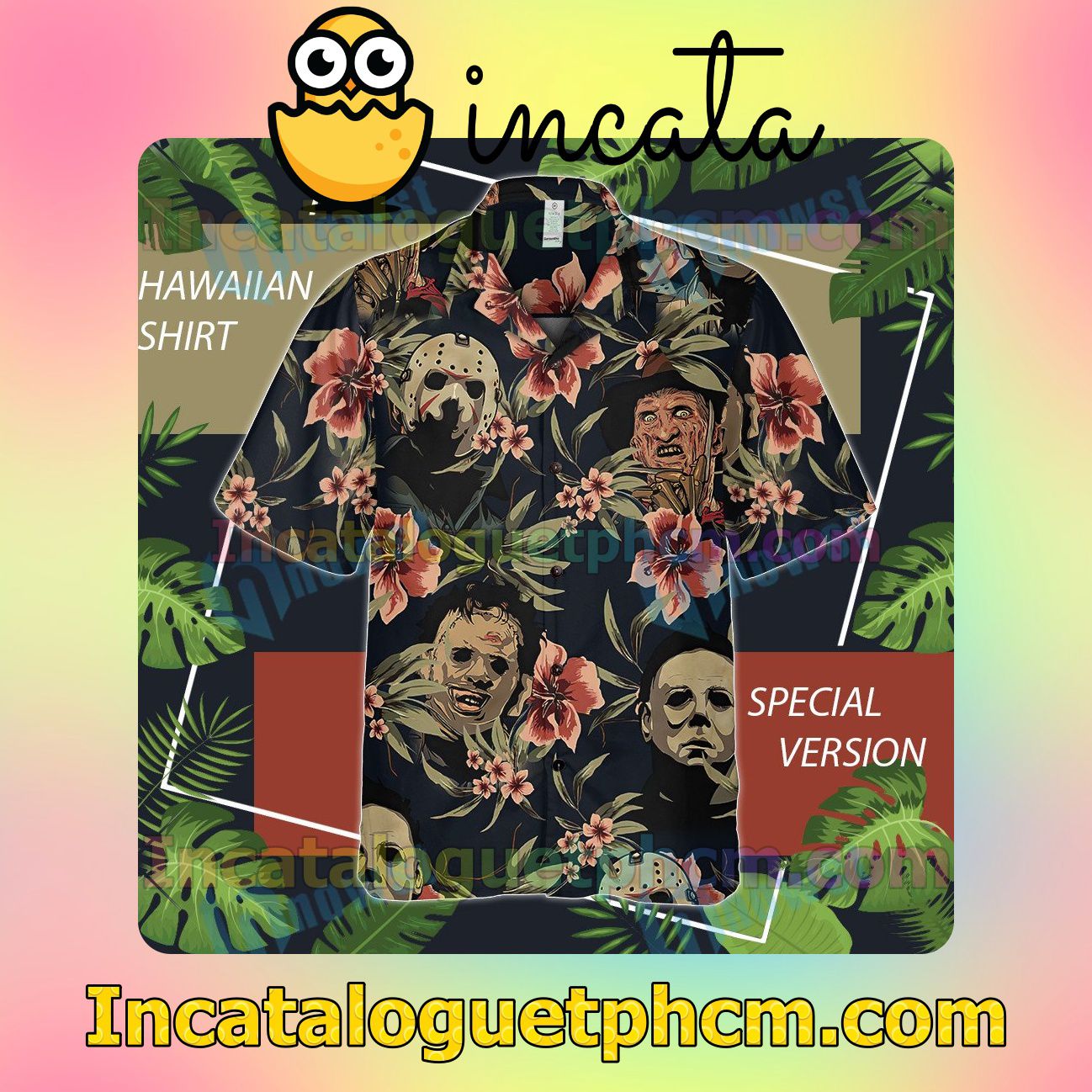 Freddy Krueger, Michael Myers And Jason Vahoones Tropical Flower Unisex Shirts