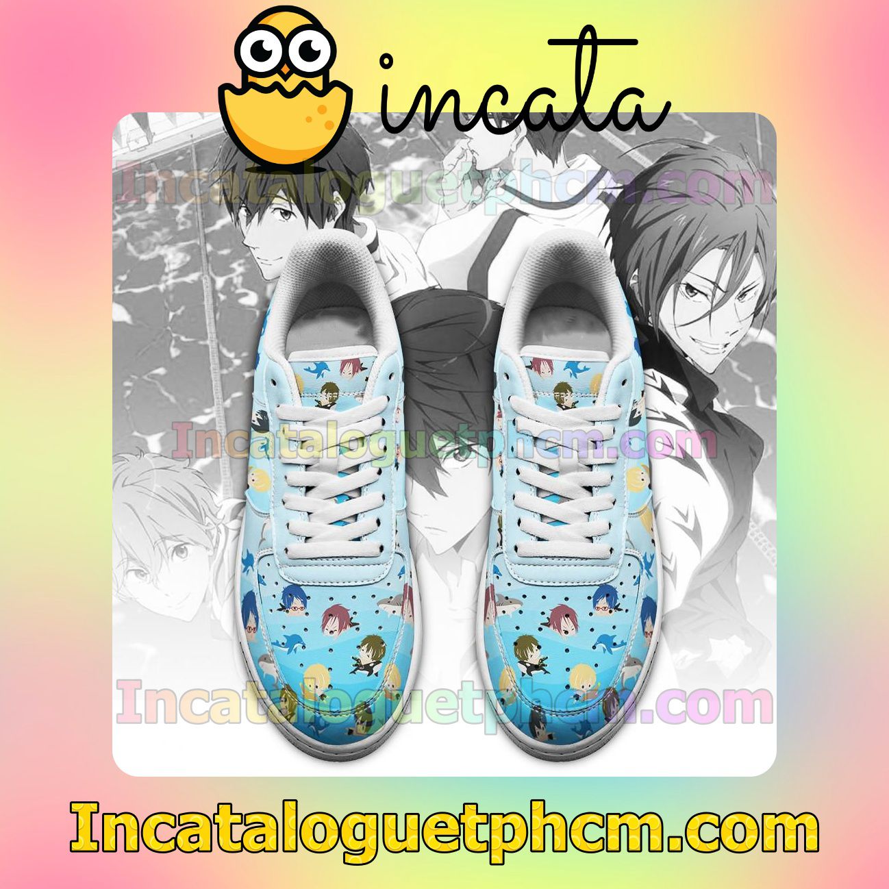 Etsy Free Iwatobi Swim Club Chibi Anime Nike Low Shoes Sneakers