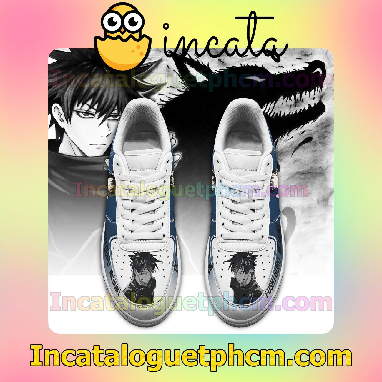 Cheap Fushiguro Megumi Jujutsu Kaisen Anime Nike Low Shoes Sneakers