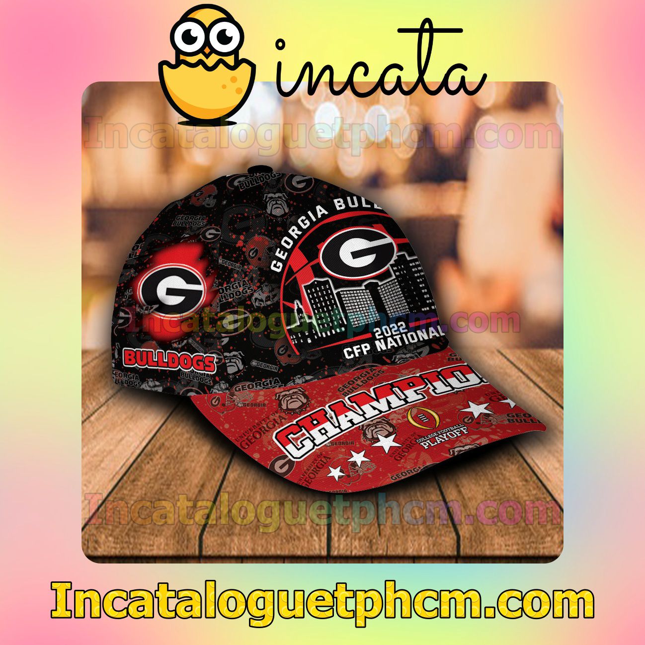 Best Shop Georgia Bulldogs NCAA college football playoff 2021-2022 Customized Hat Caps