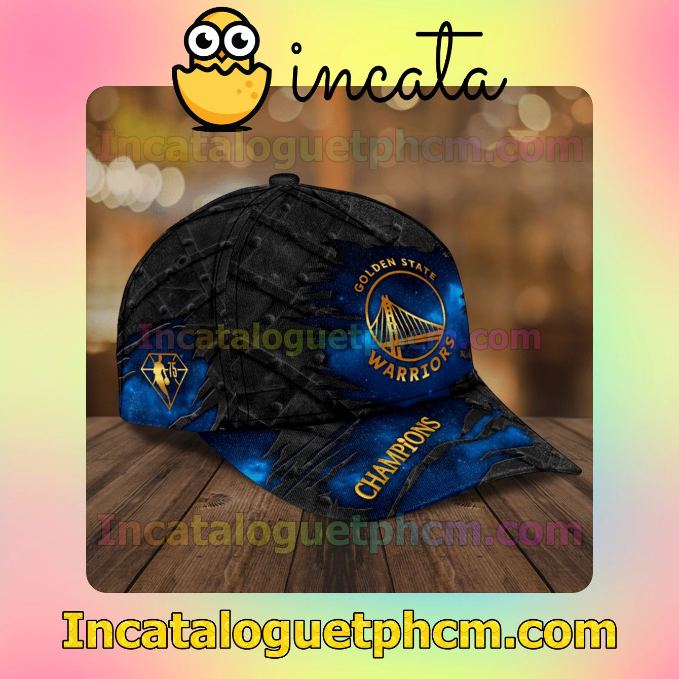 Us Store Golden State Warriors Champions Blue Galaxy Classic Hat Caps Gift For Men