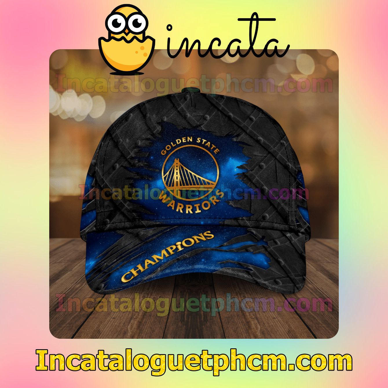 3D Golden State Warriors Champions Blue Galaxy Classic Hat Caps Gift For Men
