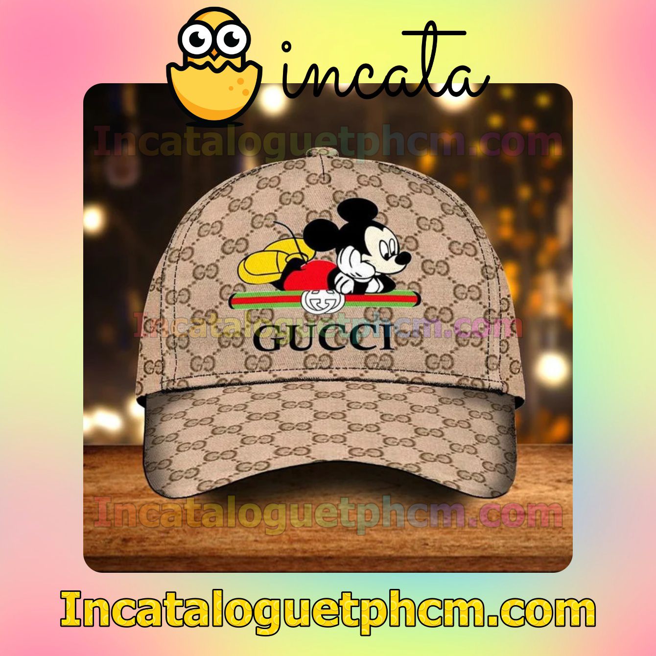 Vibrant Gucci Mickey Mouse Logo Classic Hat Caps Gift For Men