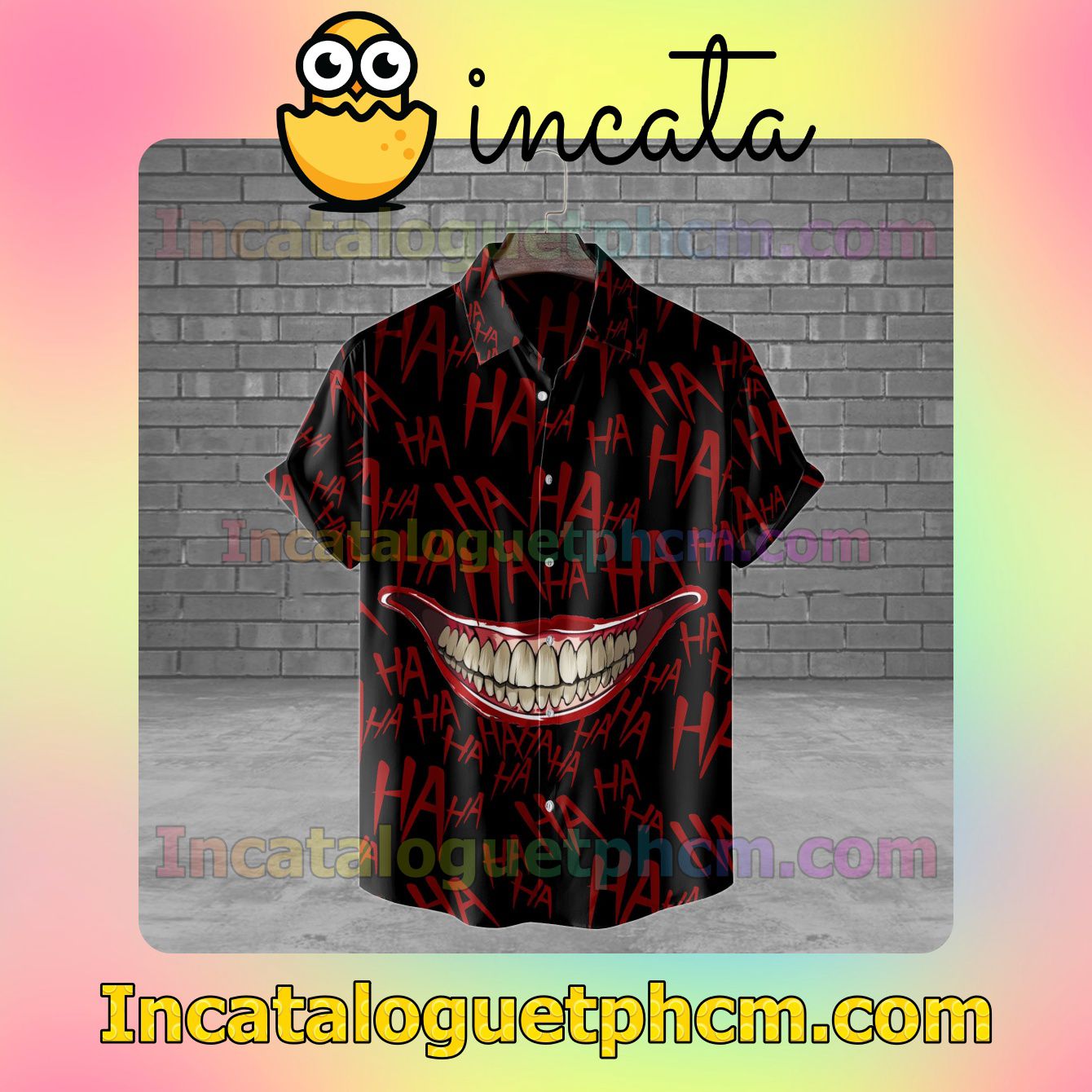 Haha Joker Smile Black Unisex Shirts