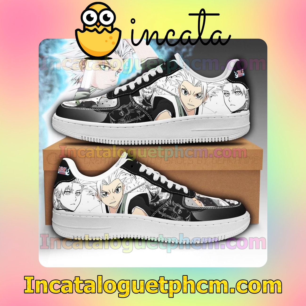 Hitsugaya Bleach Anime Nike Low Shoes Sneakers
