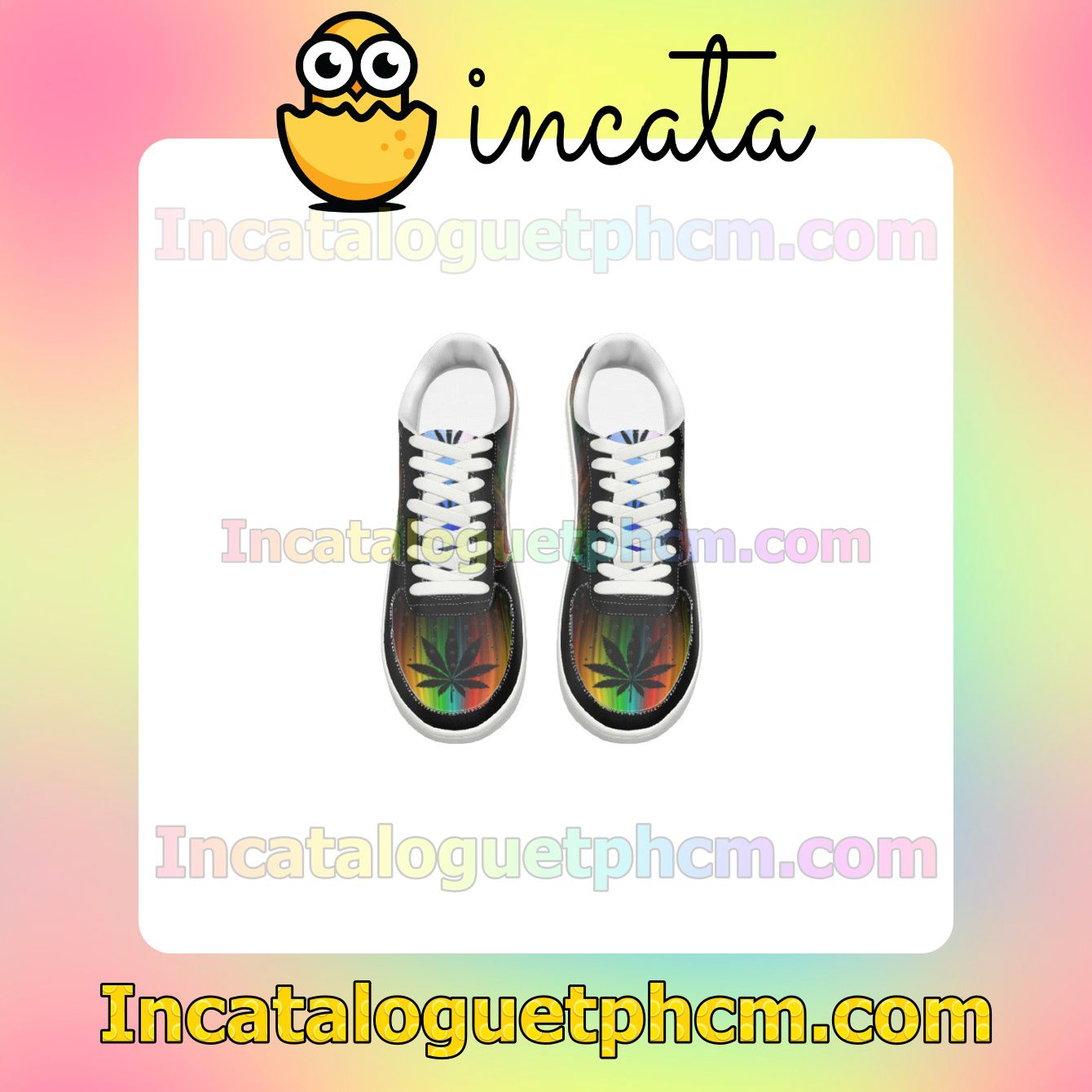 Great Quality Hologram UFO Cannabis Weed Nike Shoes Sneakers