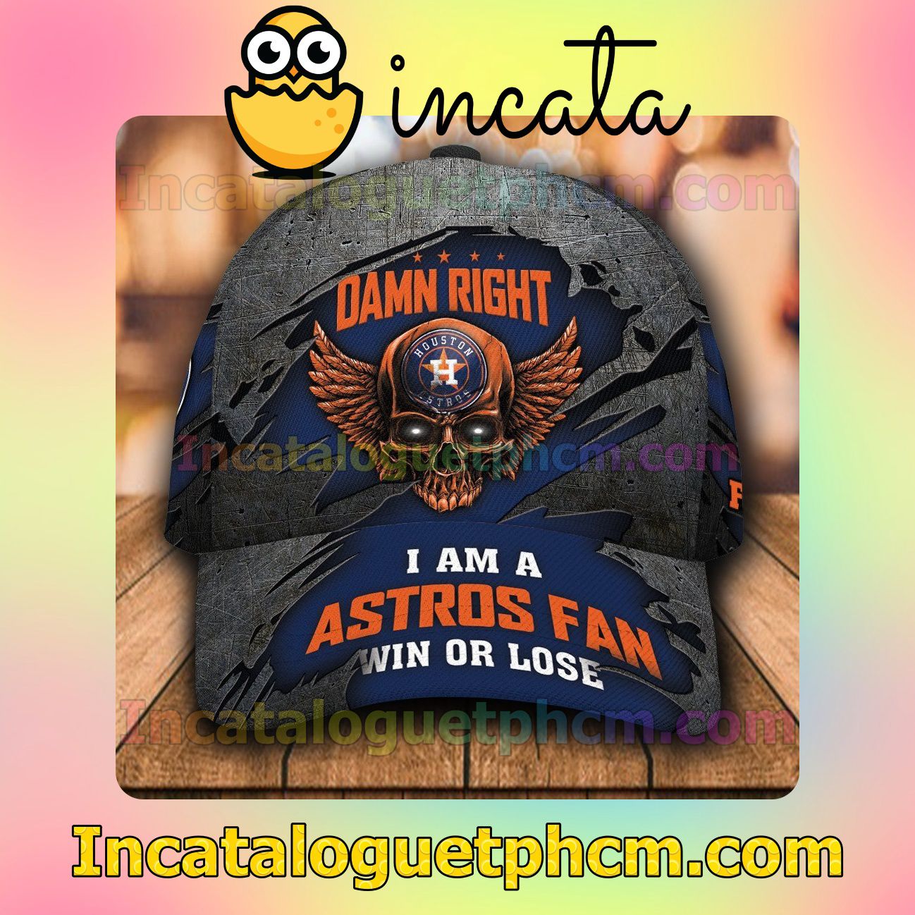 Houston Astros Damn Right I Am A Fan Win Or Lose MLB Customized Hat Caps