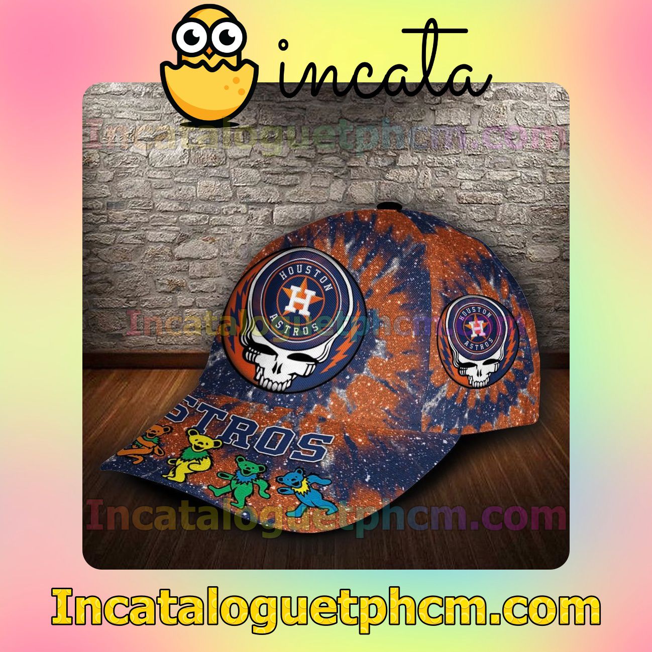 Where To Buy Houston Astros & Grateful Dead Band MLB Customized Hat Caps