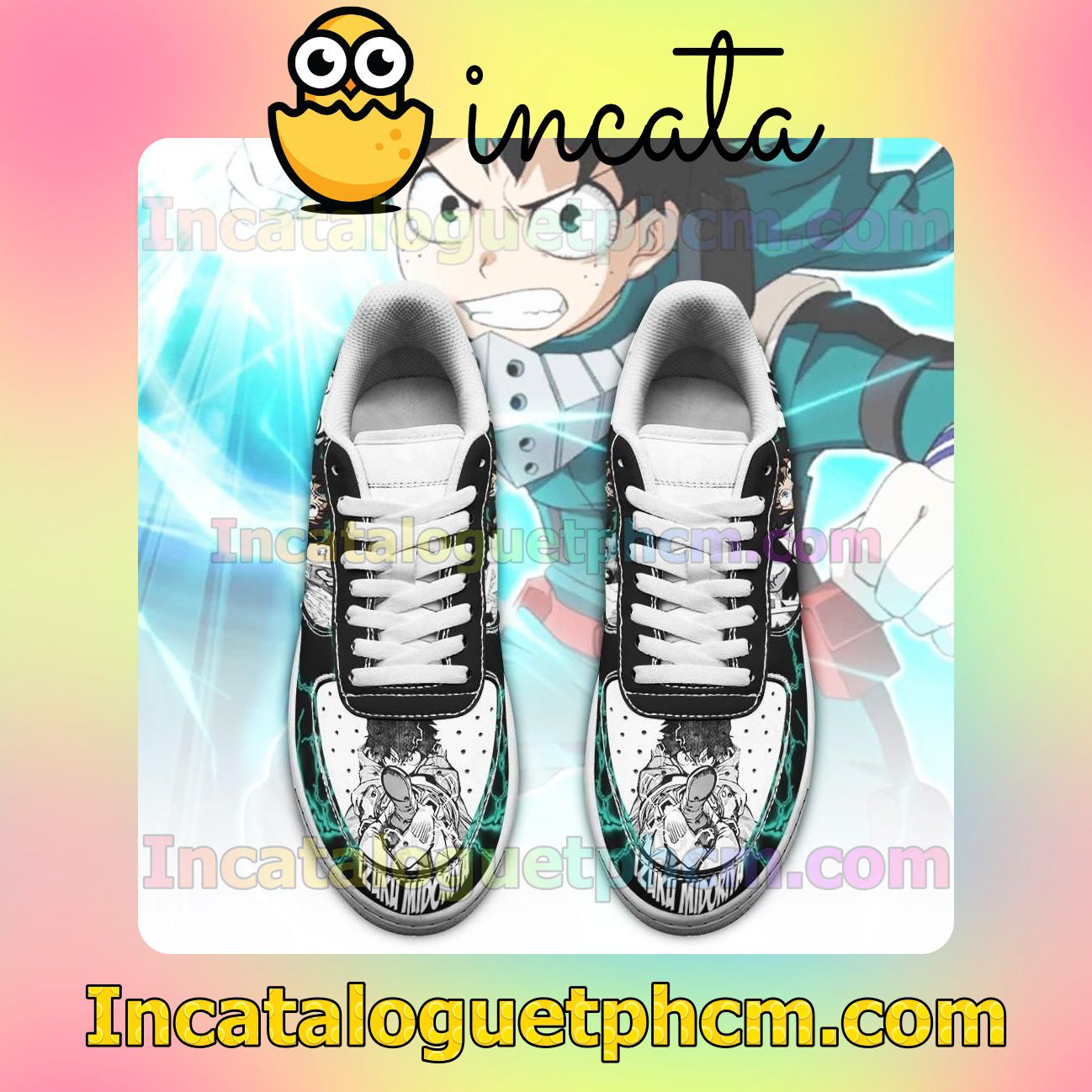 Cheap Izuku Midoriya Deku My Hero Academia Anime Nike Low Shoes Sneakers