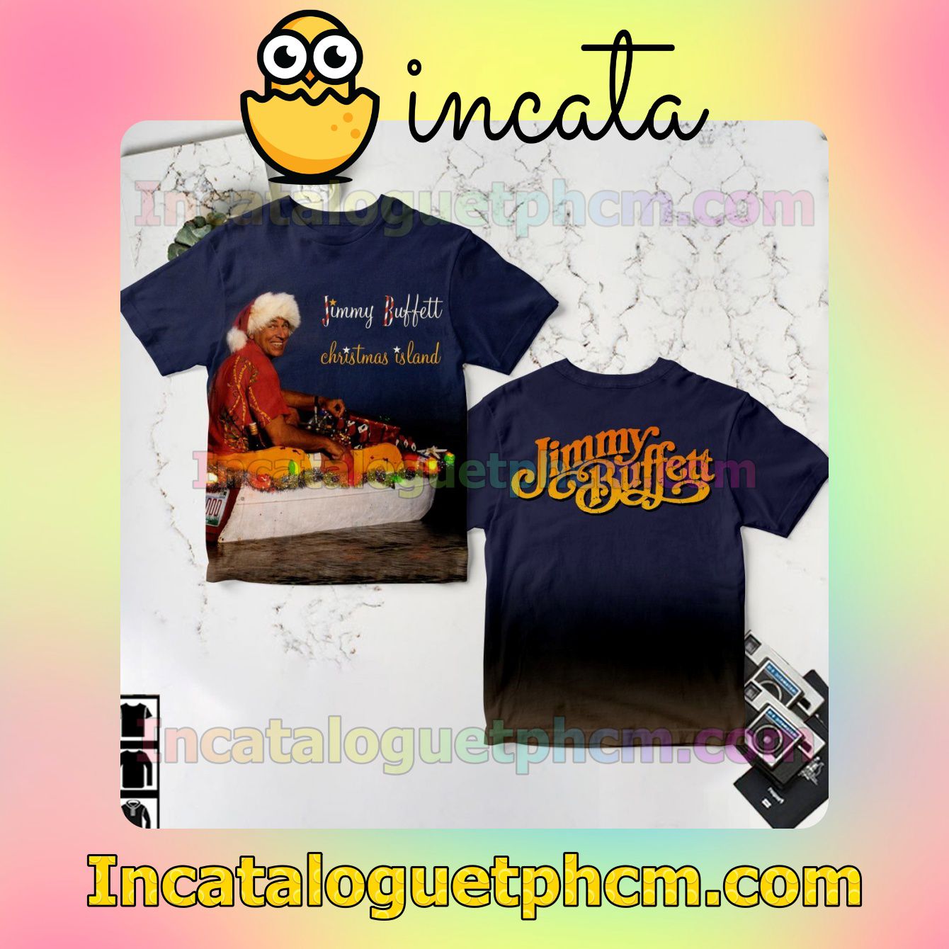 Jimmy Buffett Christmas Island Album Cover Custom Shirts
