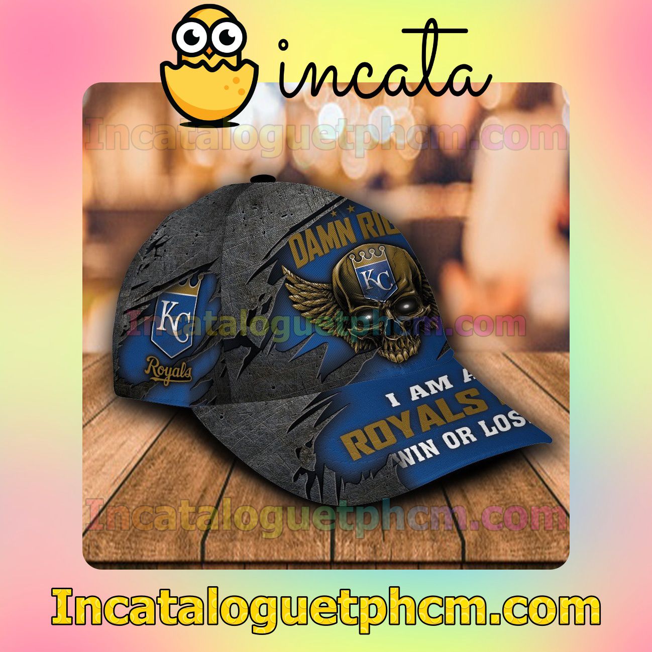 Amazon Kansas City Royals Damn Right I Am A Fan Win Or Lose MLB Customized Hat Caps
