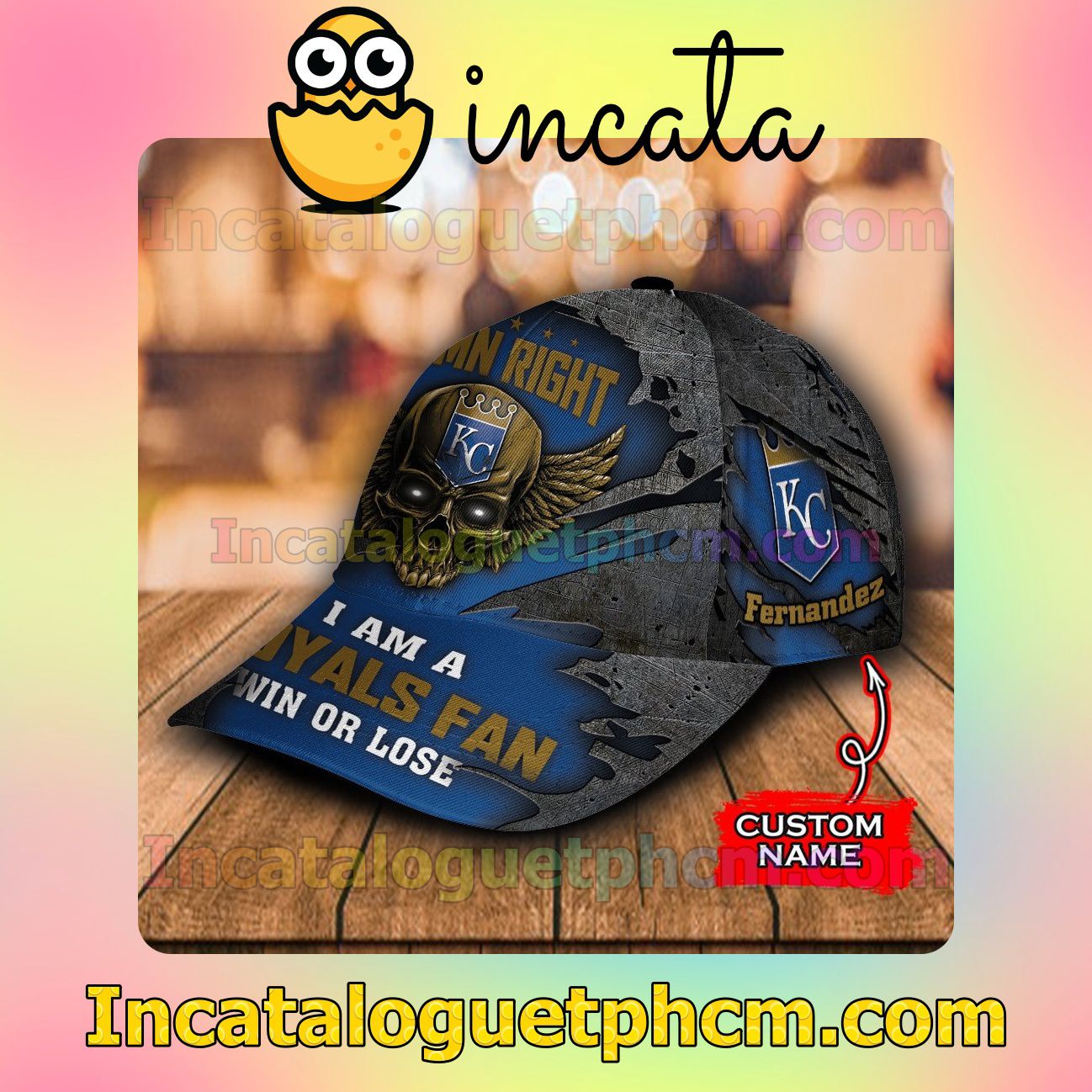  Ships From USA Kansas City Royals Damn Right I Am A Fan Win Or Lose MLB Customized Hat Caps