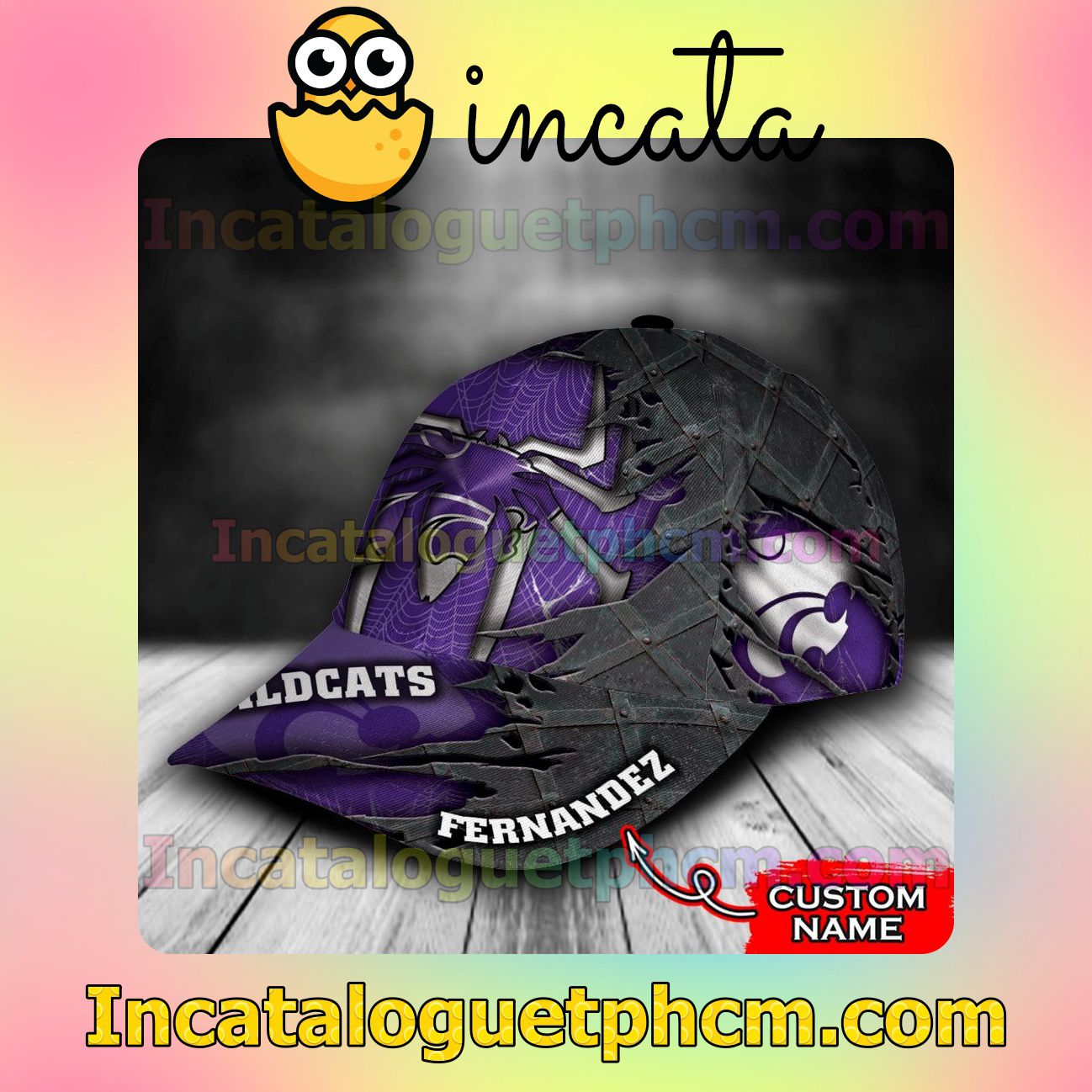 Sale Off Kansas State Wildcats Spiderman NCAA Customized Hat Caps