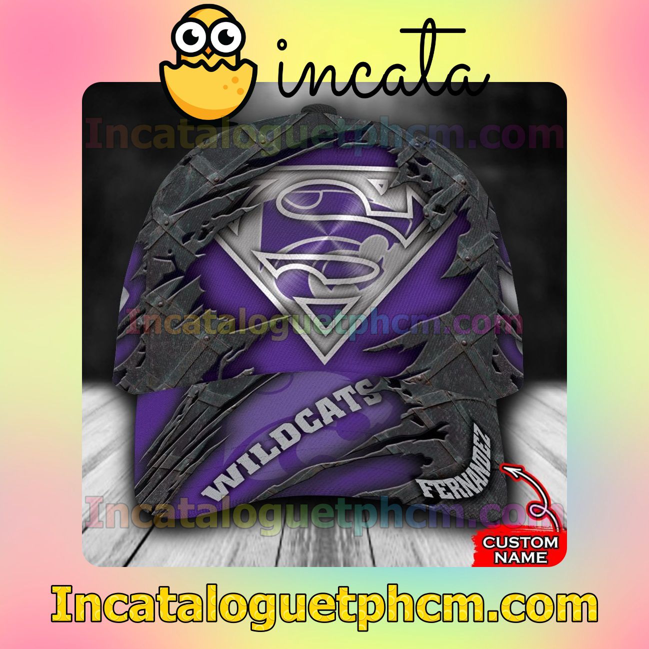 Check out Kansas State Wildcats Superman NCAA Customized Hat Caps